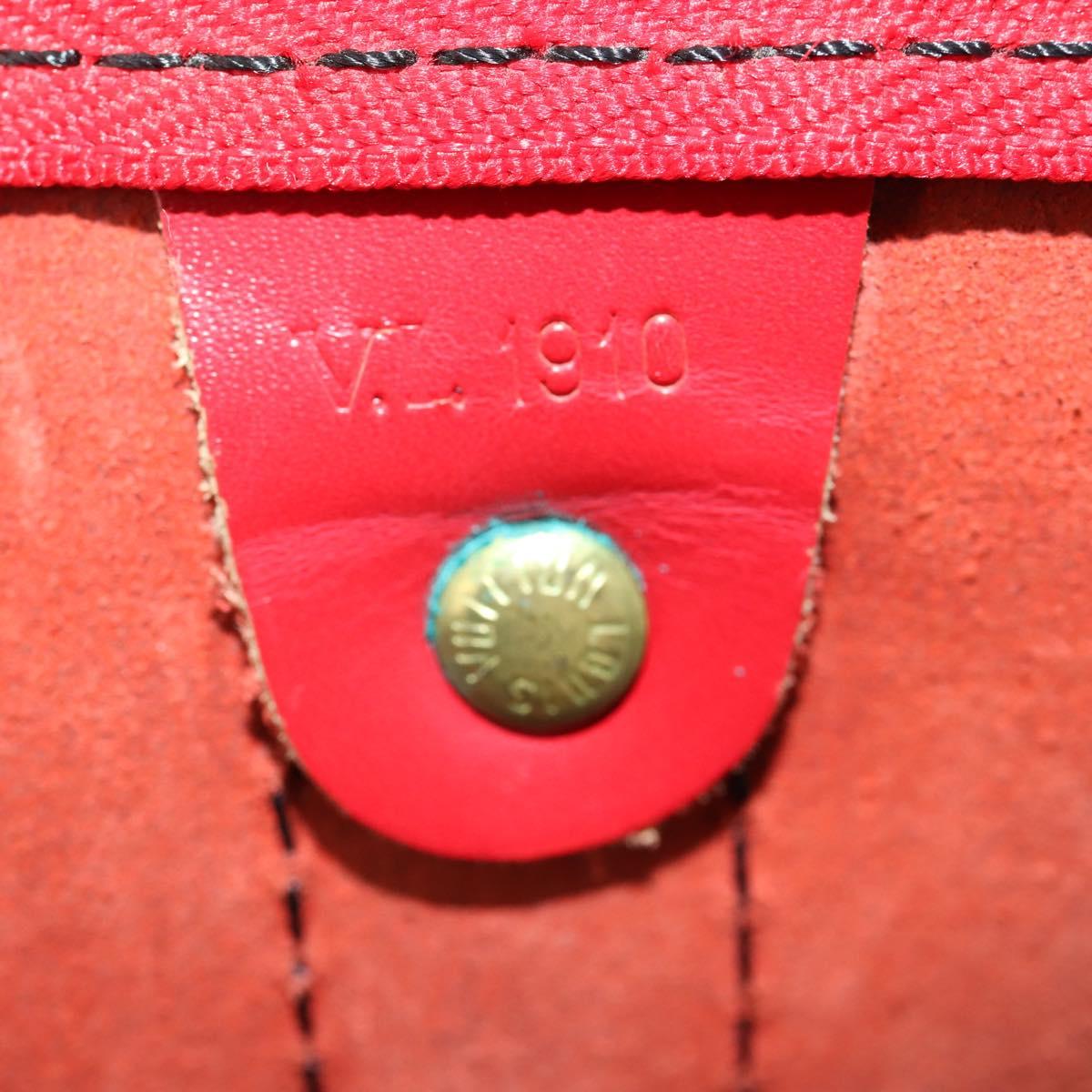 LOUIS VUITTON Epi Keepall 55 Boston Bag Red M42957 LV Auth 172098A