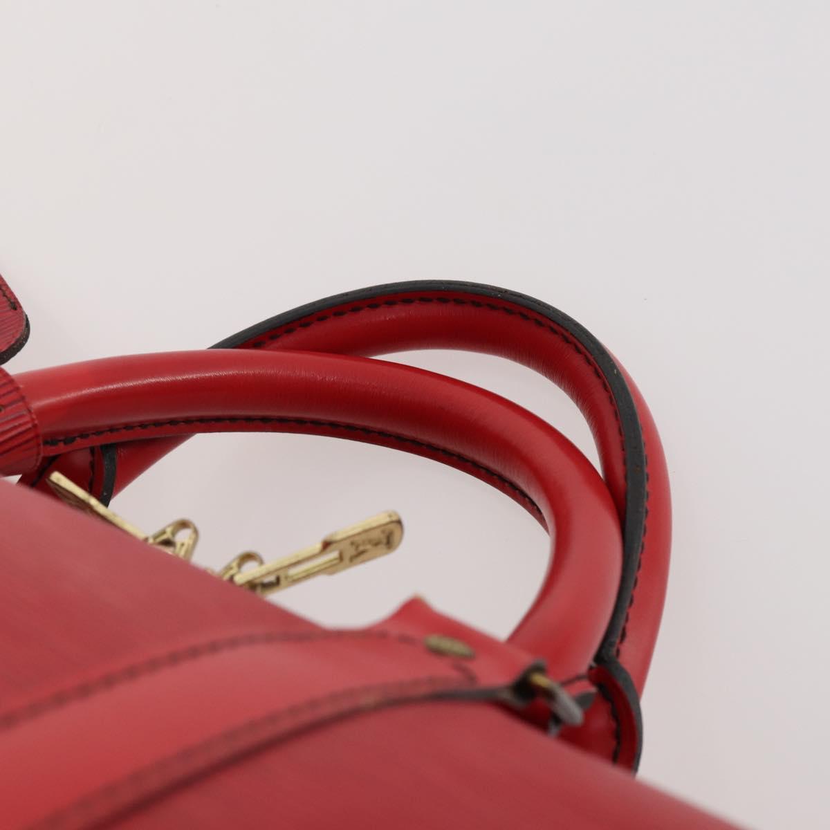 LOUIS VUITTON Epi Keepall 55 Boston Bag Red M42957 LV Auth 172098A