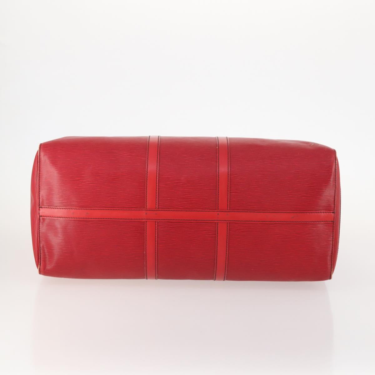 LOUIS VUITTON Epi Keepall 55 Boston Bag Red M42957 LV Auth 172098A