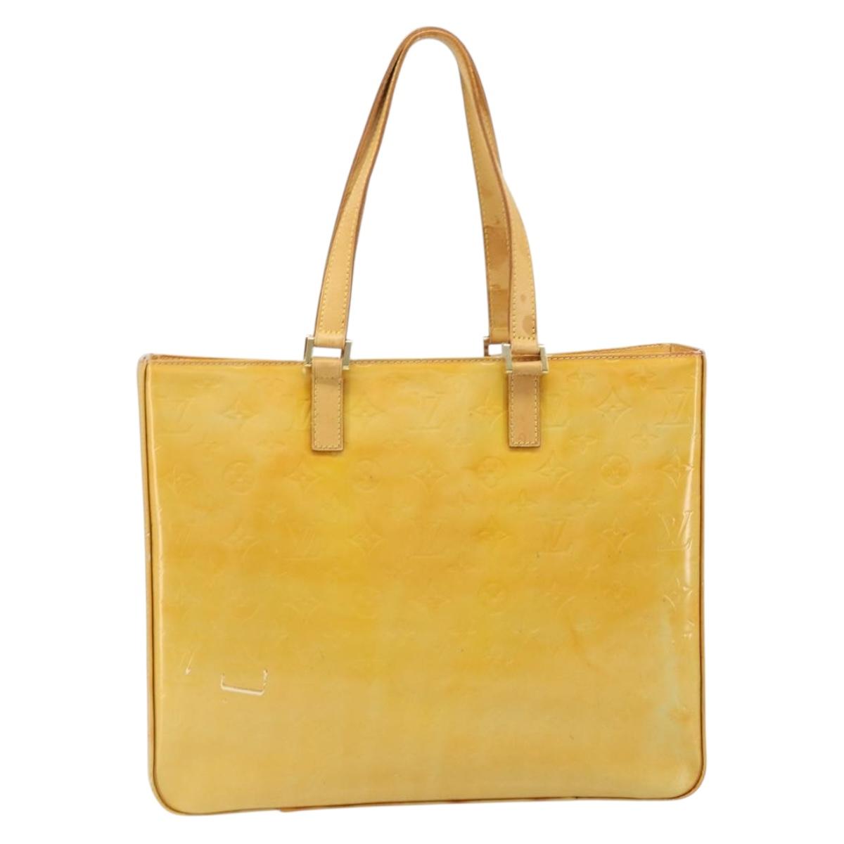 LOUIS VUITTON Monogram Vernis Columbus Tote Bag Gris M91028 LV Auth 172106