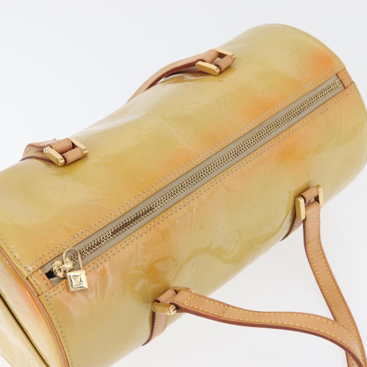 LOUIS VUITTON Monogram Vernis Bedford Hand Bag Beige M91006 LV Auth 172107A