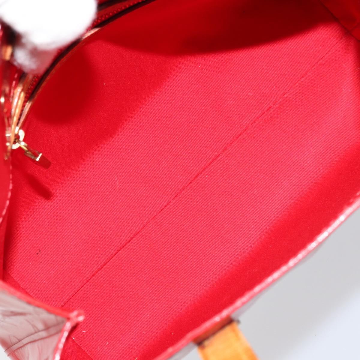 LOUIS VUITTON Monogram Vernis Reade PM Hand Bag Red Rouge M91088 LV Auth 172108