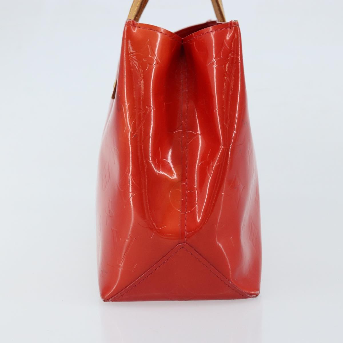 LOUIS VUITTON Monogram Vernis Reade PM Hand Bag Red Rouge M91088 LV Auth 172108