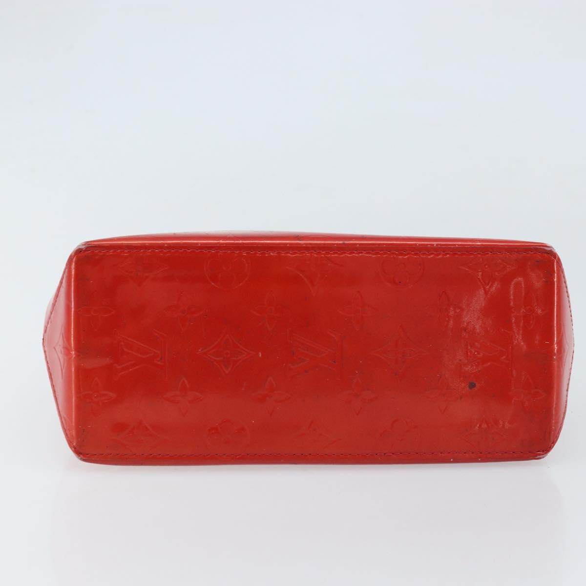 LOUIS VUITTON Monogram Vernis Reade PM Hand Bag Red Rouge M91088 LV Auth 172108