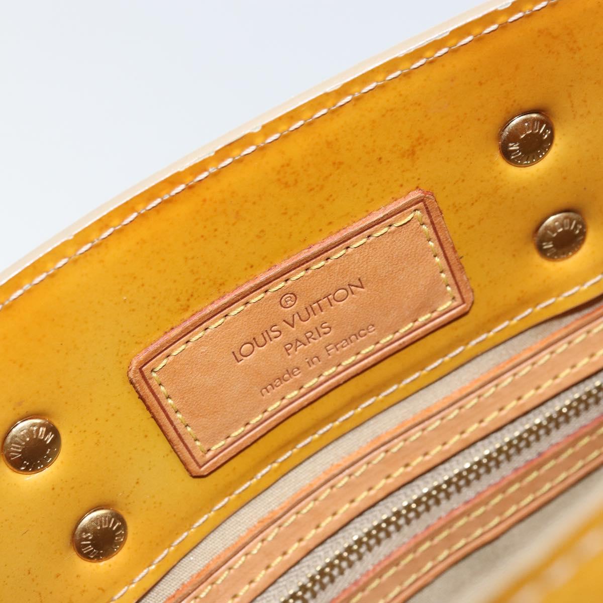 LOUIS VUITTON Monogram Vernis Reade PM Hand Bag Beige M91334 LV Auth 172109