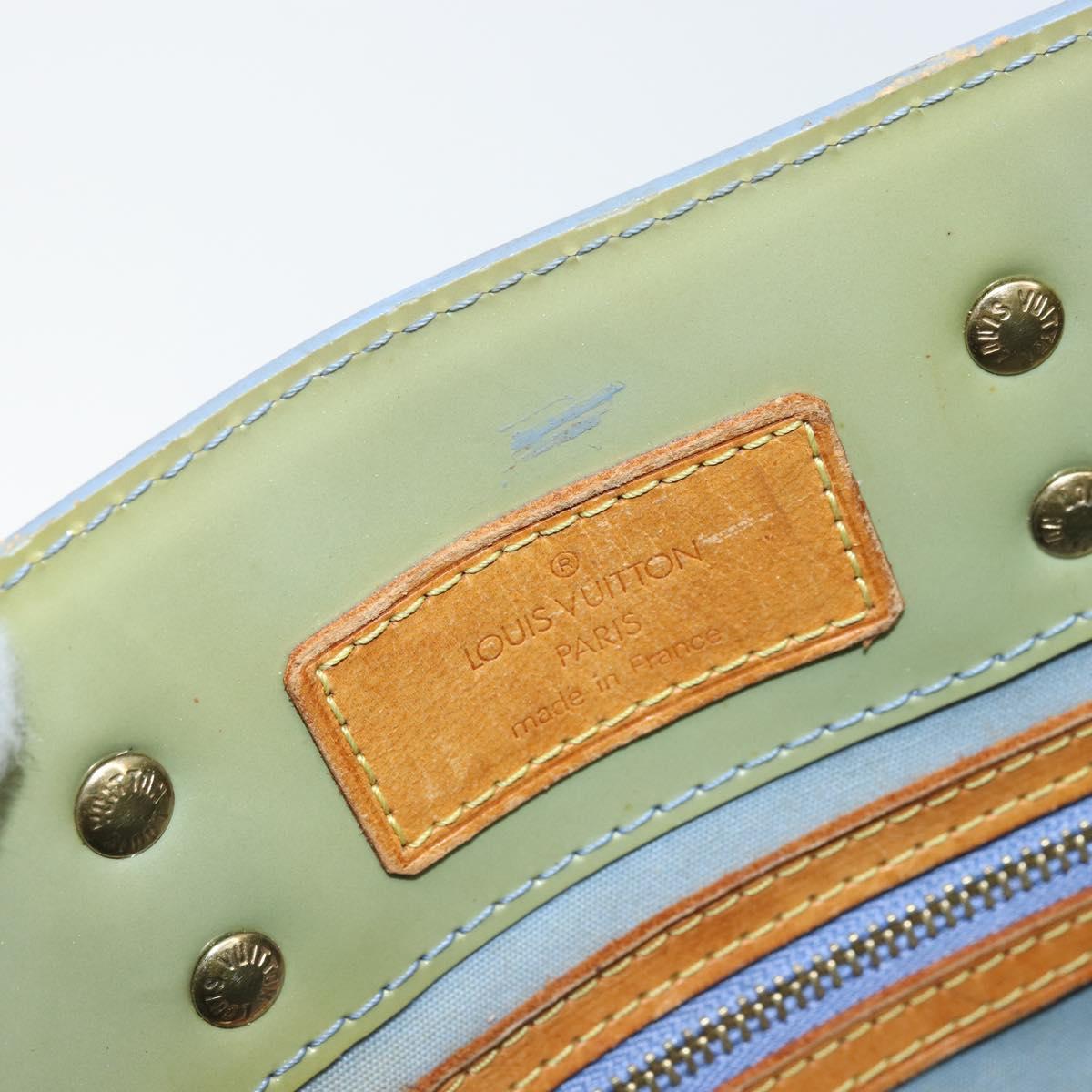 LOUIS VUITTON Monogram Vernis Reade PM Hand Bag Baby Blue LV Auth 172110