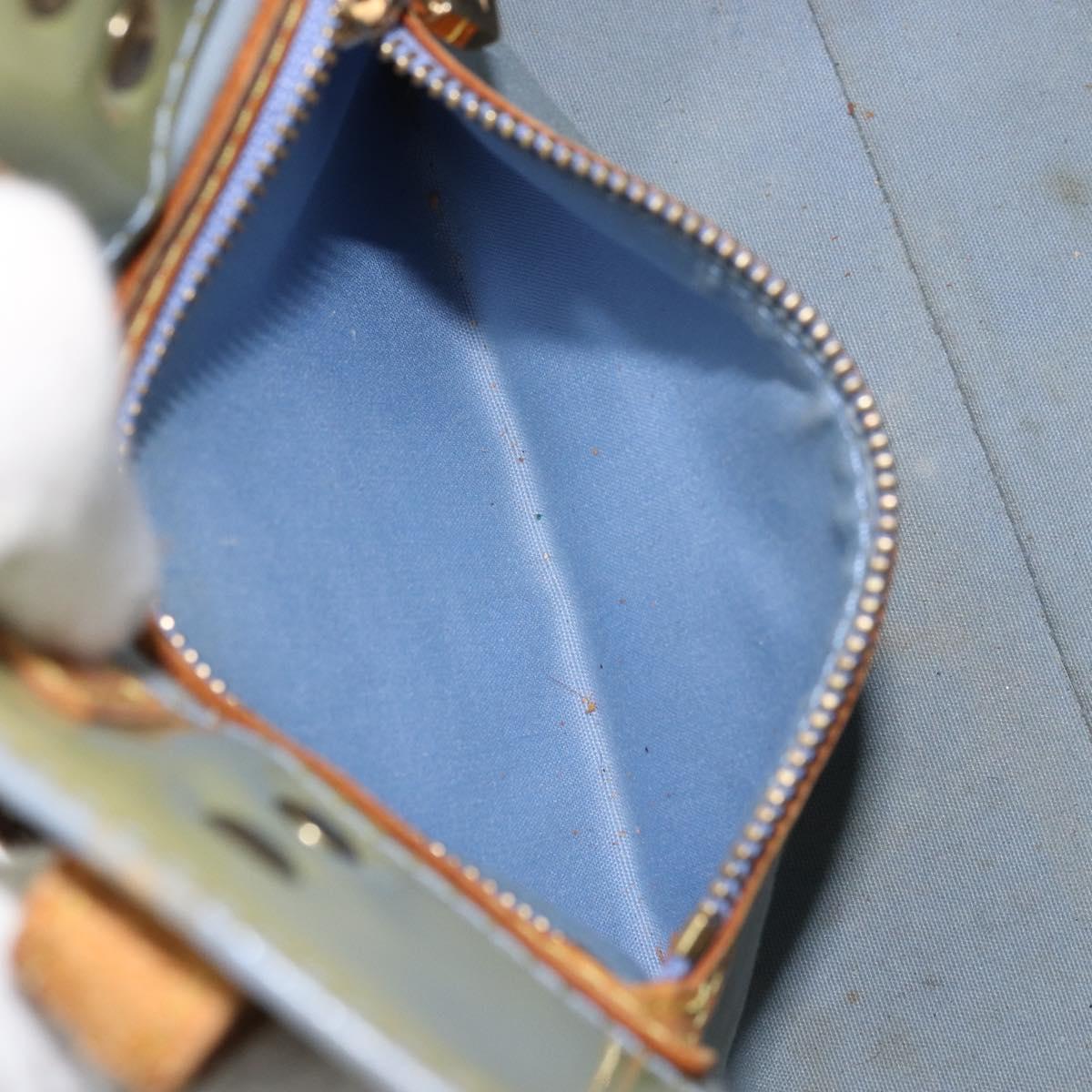 LOUIS VUITTON Monogram Vernis Reade PM Hand Bag Baby Blue LV Auth 172110