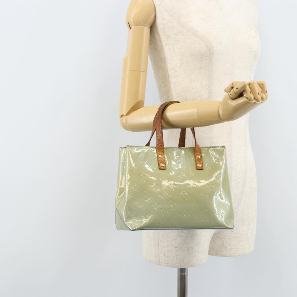 LOUIS VUITTON Monogram Vernis Reade PM Hand Bag Baby Blue LV Auth 172110