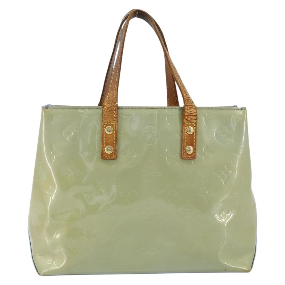 LOUIS VUITTON Monogram Vernis Reade PM Hand Bag Baby Blue LV Auth 172110