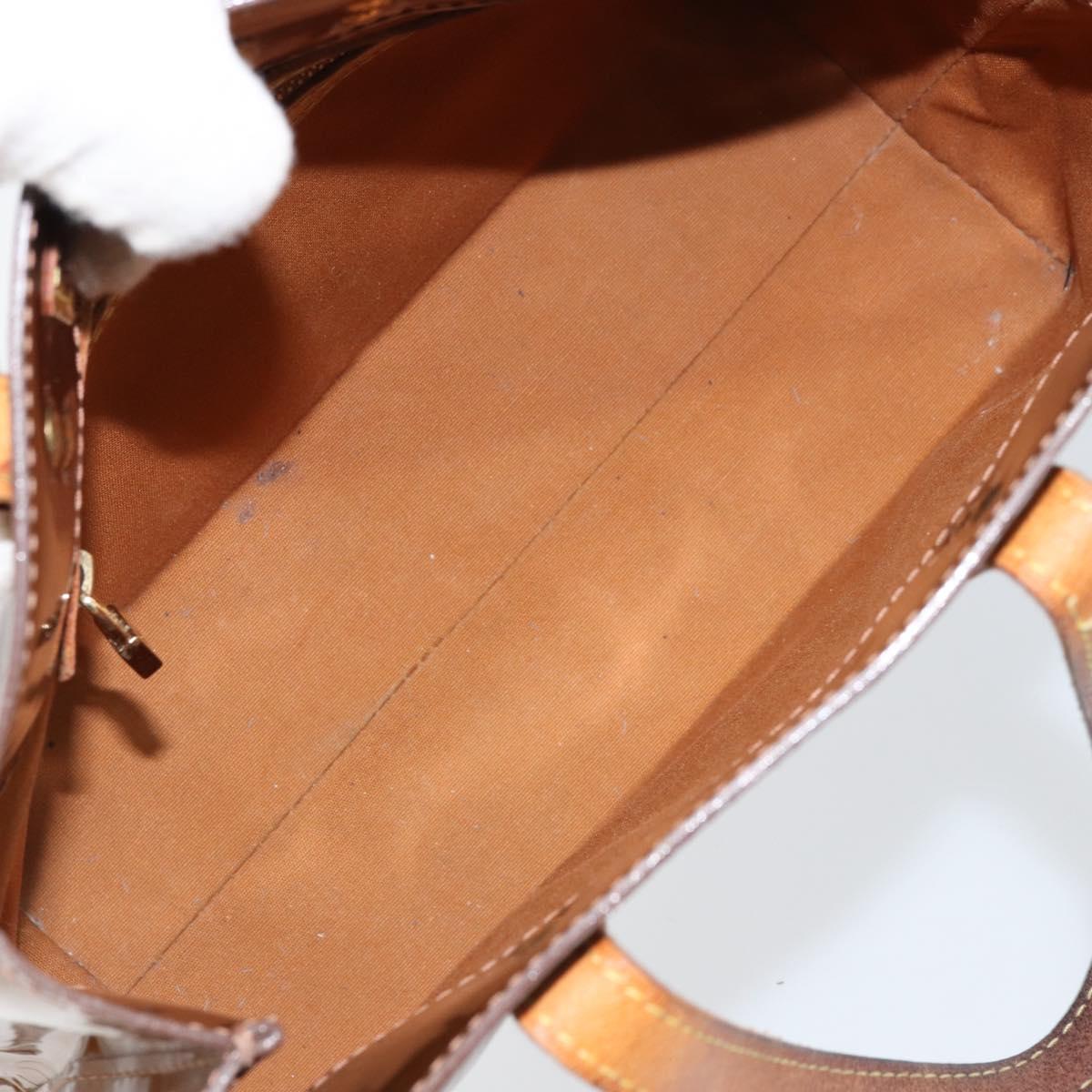 LOUIS VUITTON Monogram Vernis Reade PM Hand Bag Bronze M91146 LV Auth 172114