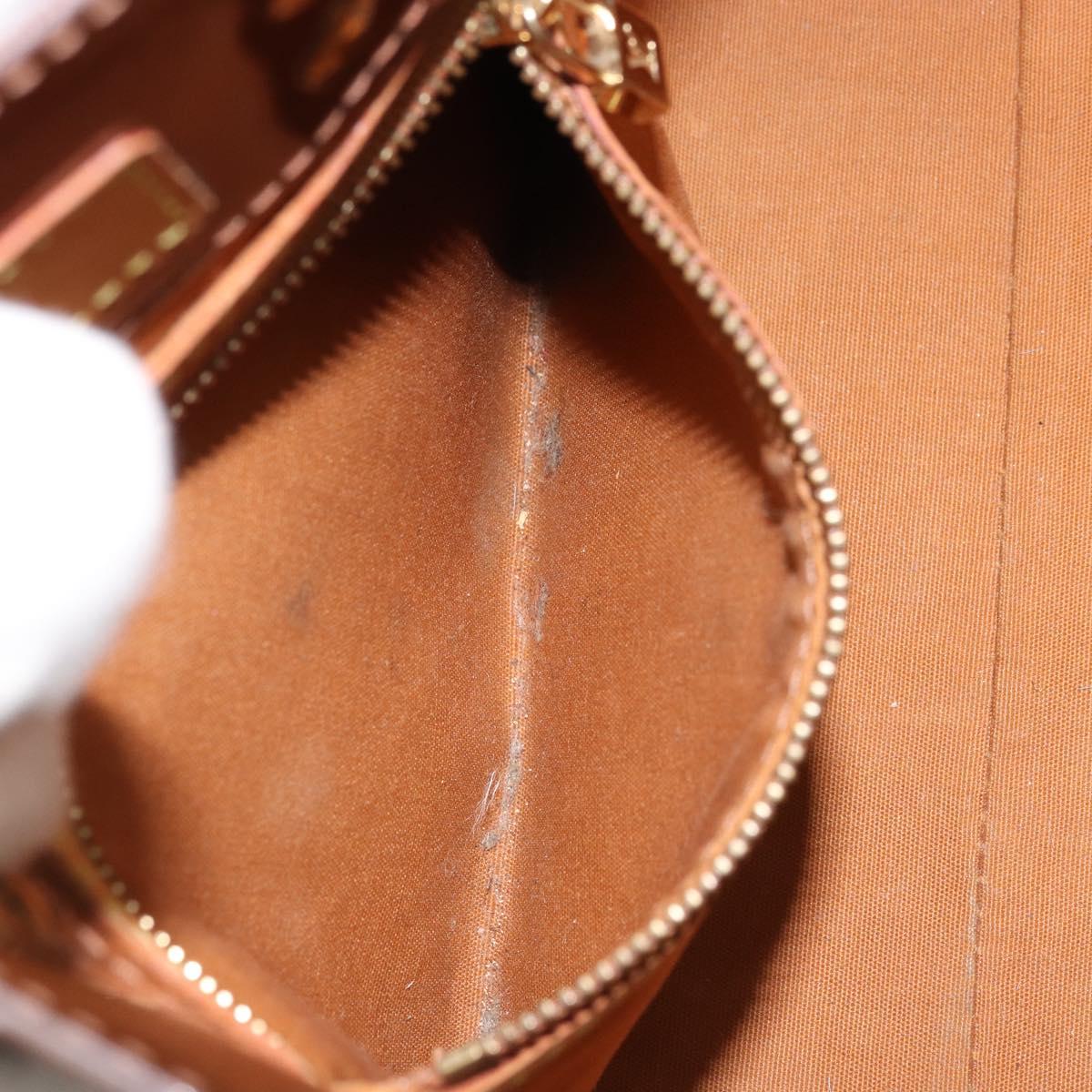 LOUIS VUITTON Monogram Vernis Reade PM Hand Bag Bronze M91146 LV Auth 172114