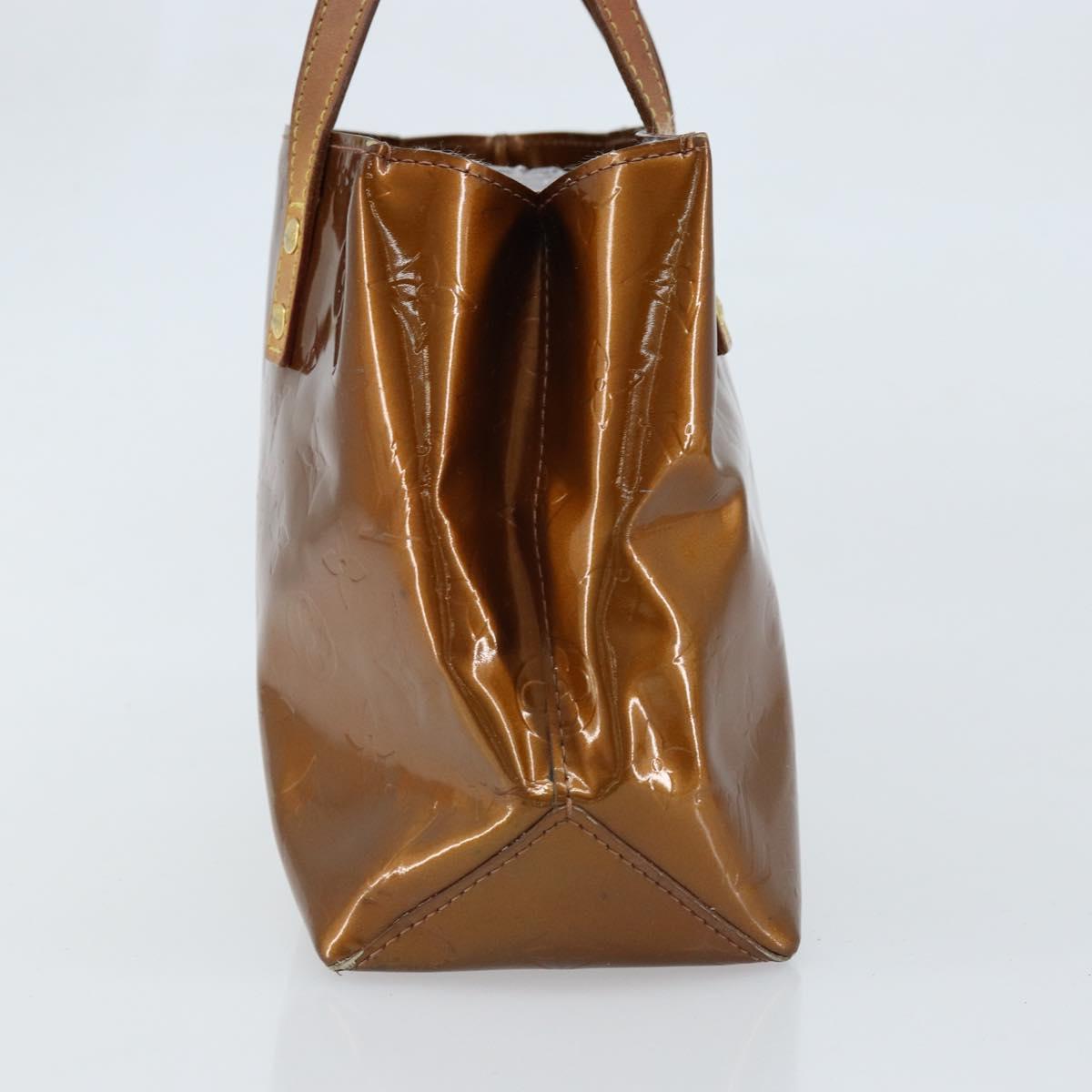 LOUIS VUITTON Monogram Vernis Reade PM Hand Bag Bronze M91146 LV Auth 172114