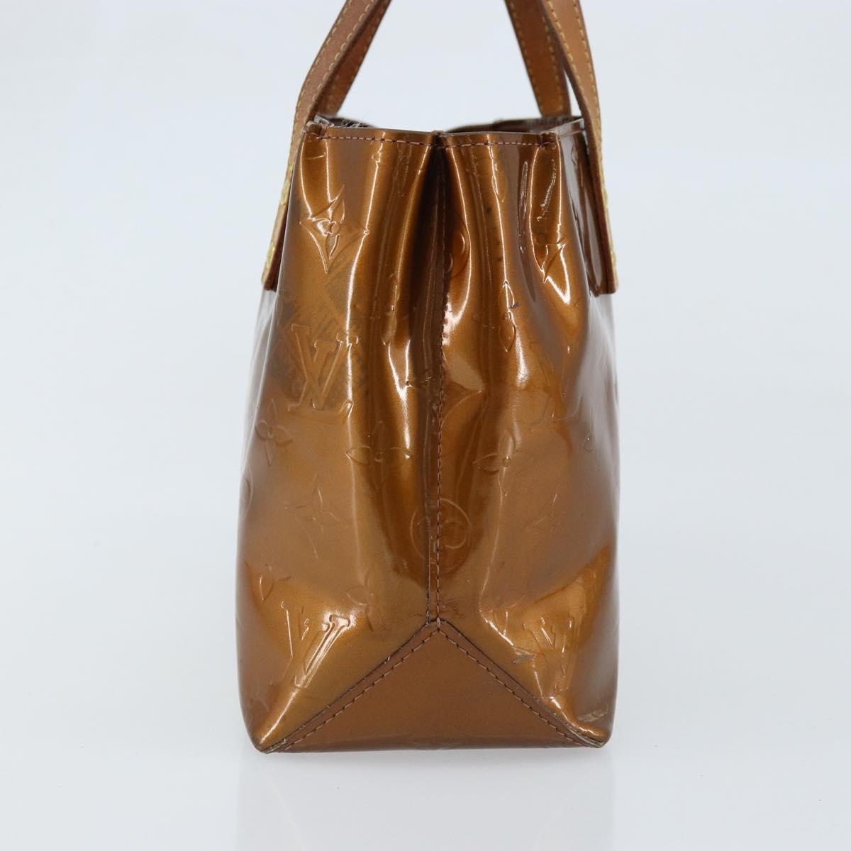 LOUIS VUITTON Monogram Vernis Reade PM Hand Bag Bronze M91146 LV Auth 172114