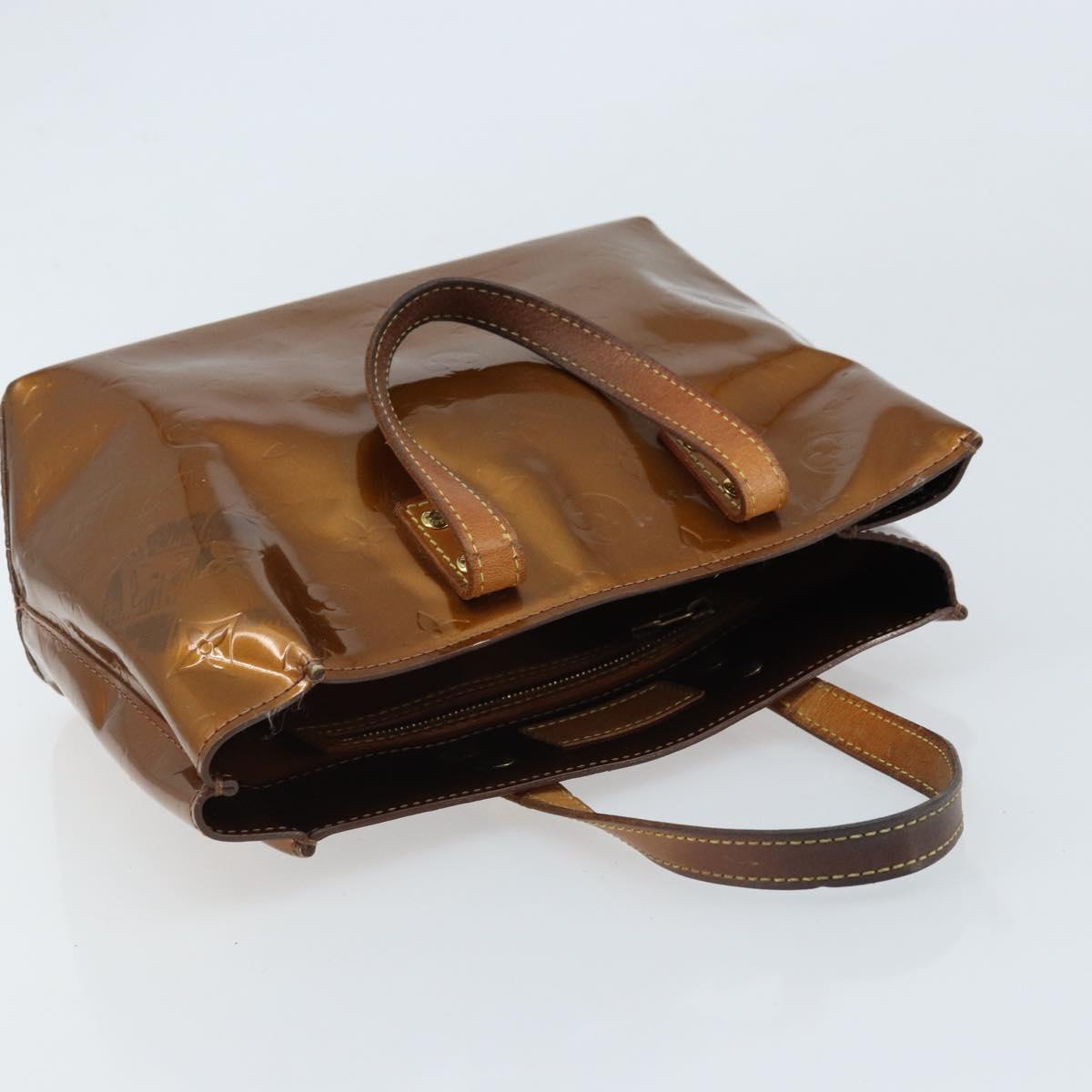 LOUIS VUITTON Monogram Vernis Reade PM Hand Bag Bronze M91146 LV Auth 172114