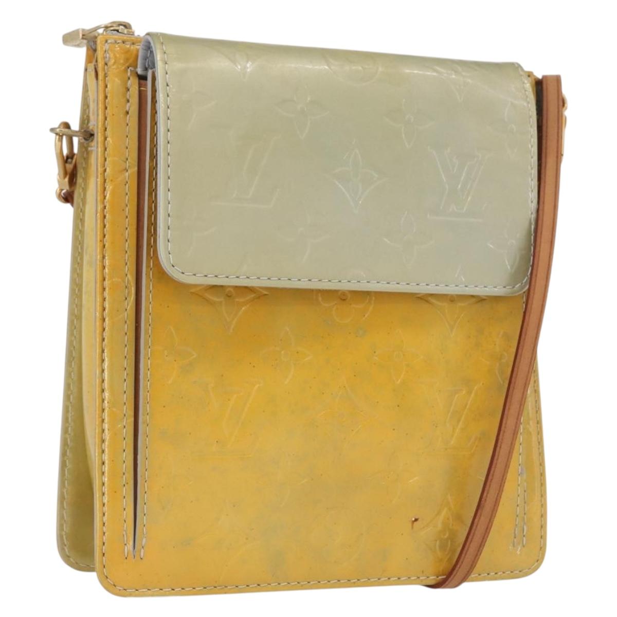 LOUIS VUITTON Monogram Vernis Motto Accessory Pouch Gris M91030 LV Auth 172116