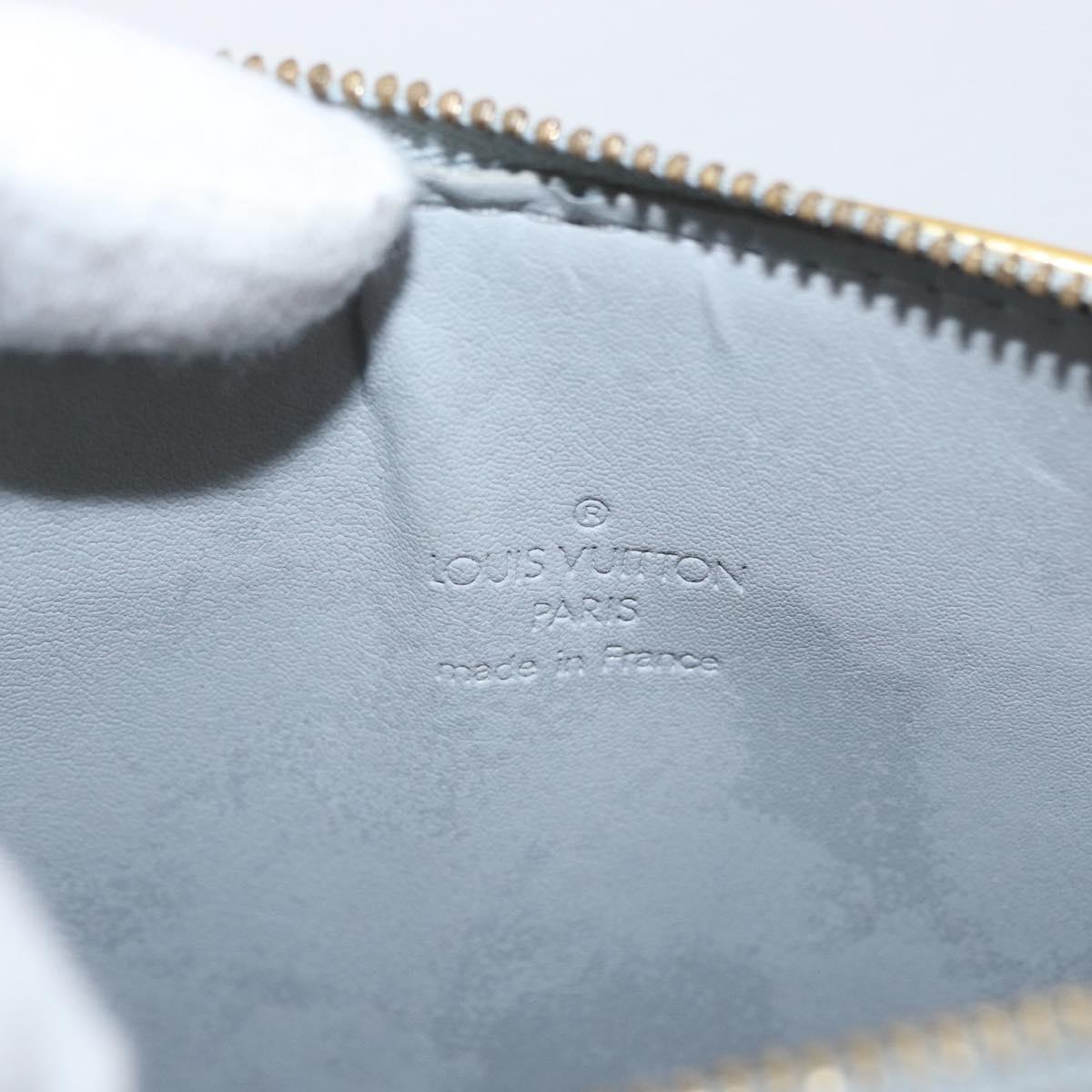 LOUIS VUITTON Monogram Vernis Motto Accessory Pouch Gris M91030 LV Auth 172116