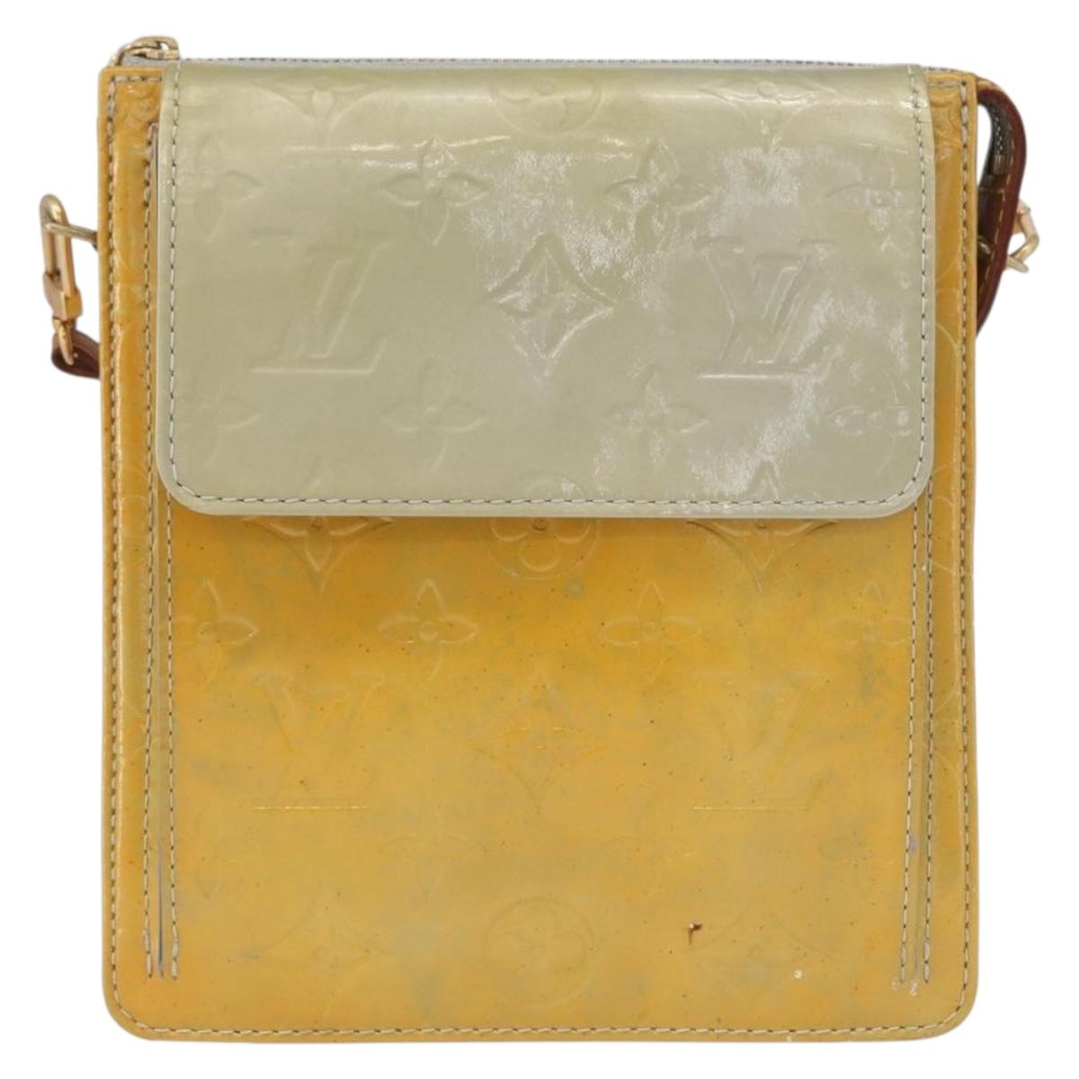 LOUIS VUITTON Monogram Vernis Motto Accessory Pouch Gris M91030 LV Auth 172116