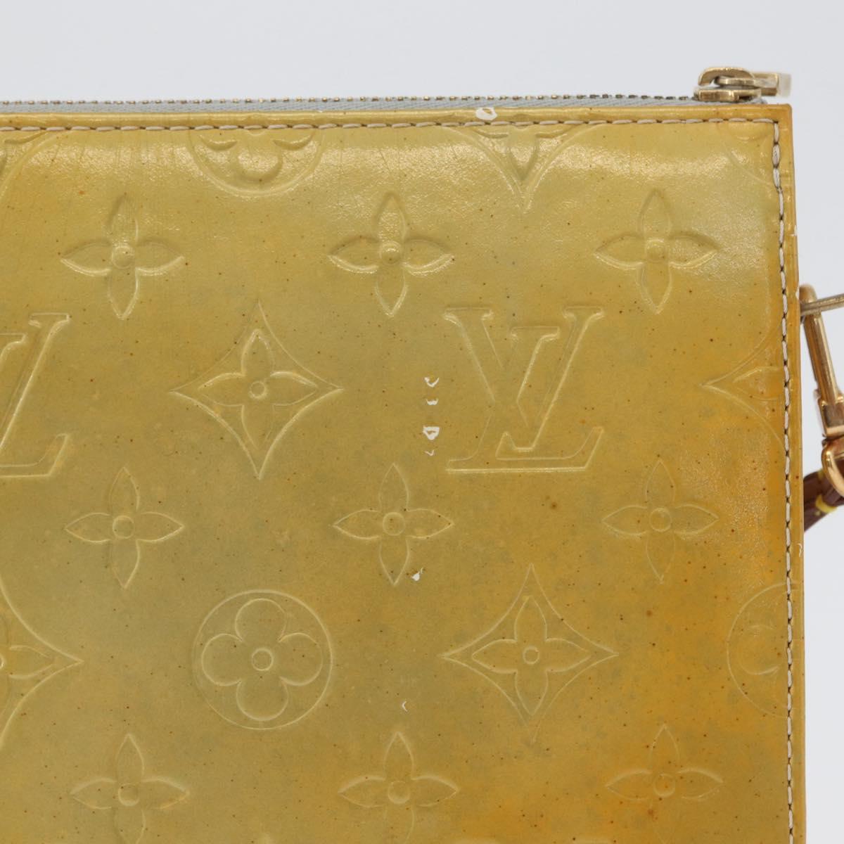 LOUIS VUITTON Monogram Vernis Motto Accessory Pouch Gris M91030 LV Auth 172116