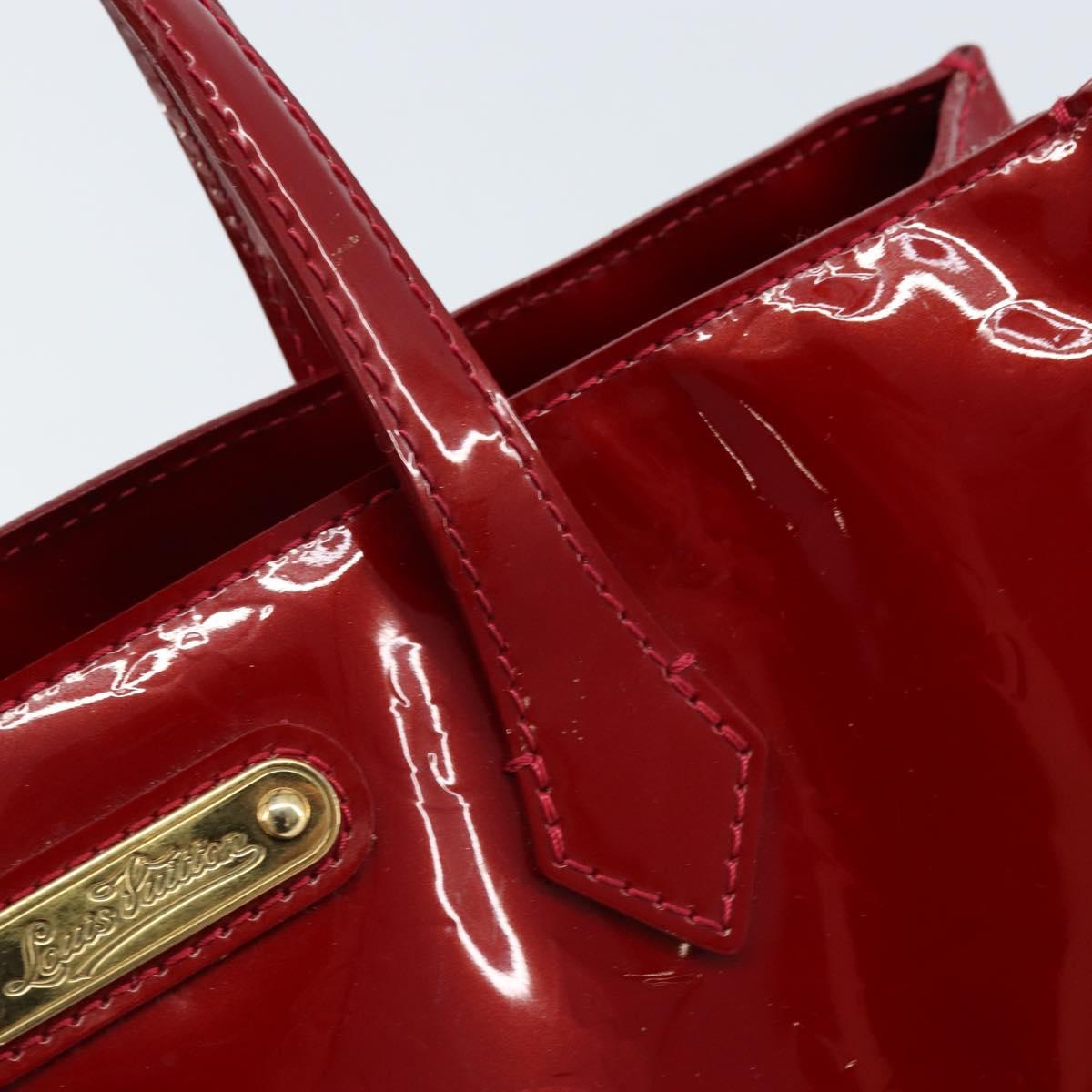 LOUIS VUITTON Monogram Vernis Wilshire PM Bag Pomme D'amour M93642 Auth 172117