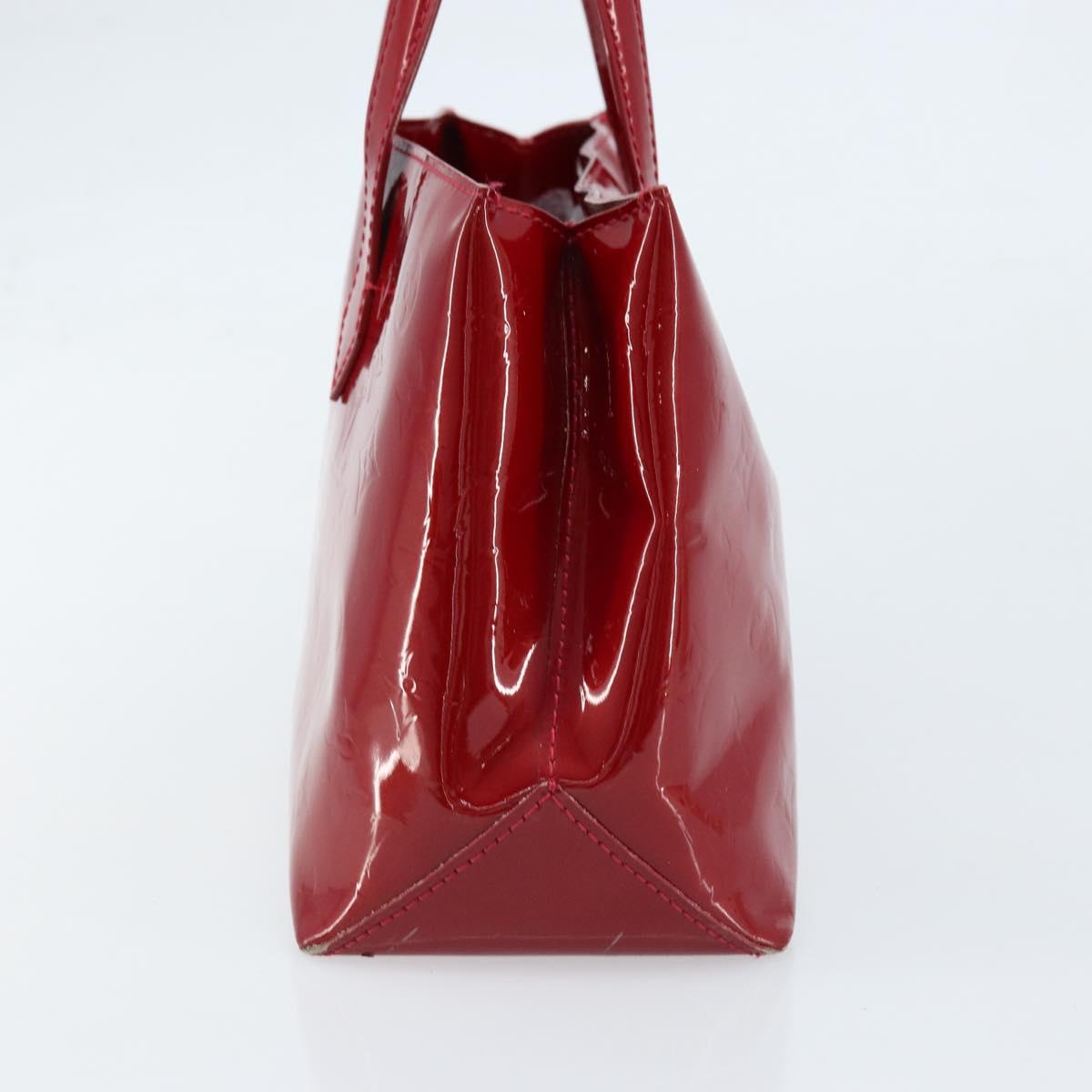 LOUIS VUITTON Monogram Vernis Wilshire PM Bag Pomme D'amour M93642 Auth 172117