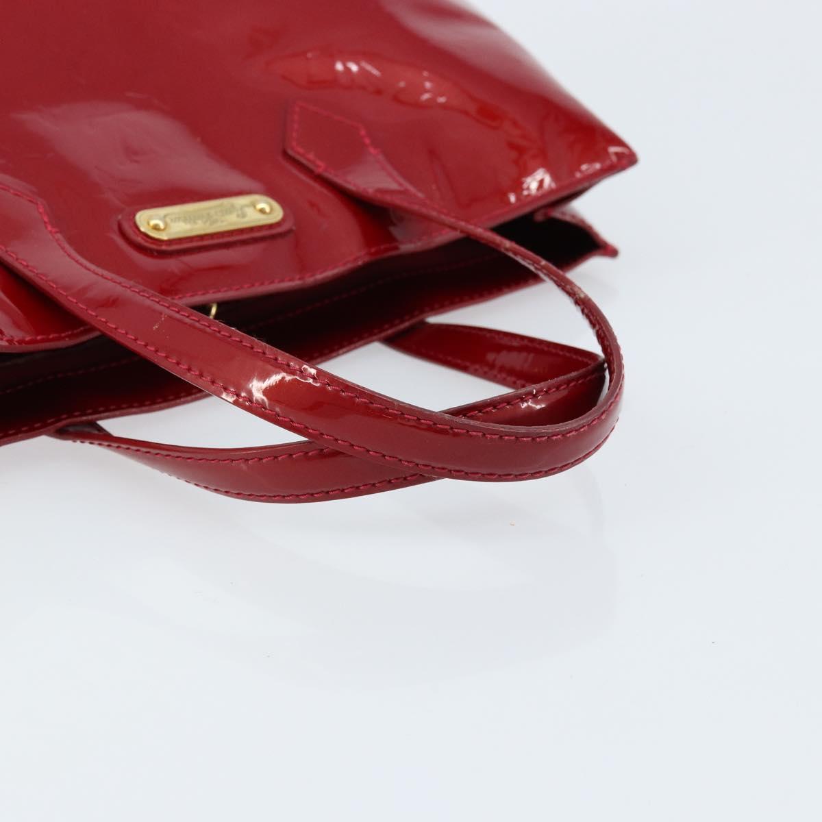 LOUIS VUITTON Monogram Vernis Wilshire PM Bag Pomme D'amour M93642 Auth 172117
