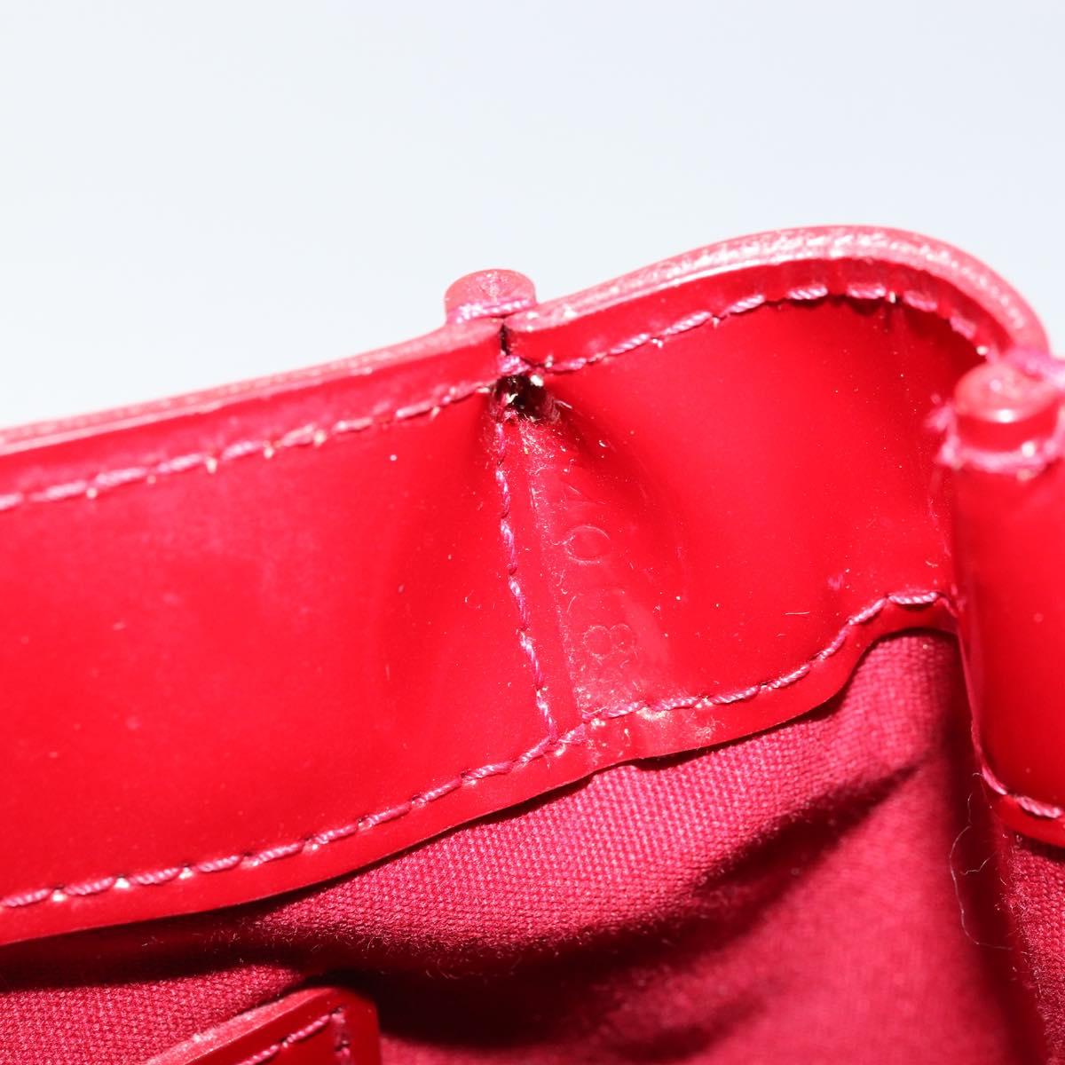 LOUIS VUITTON Monogram Vernis Wilshire PM Bag Pomme D'amour M93642 Auth 172118