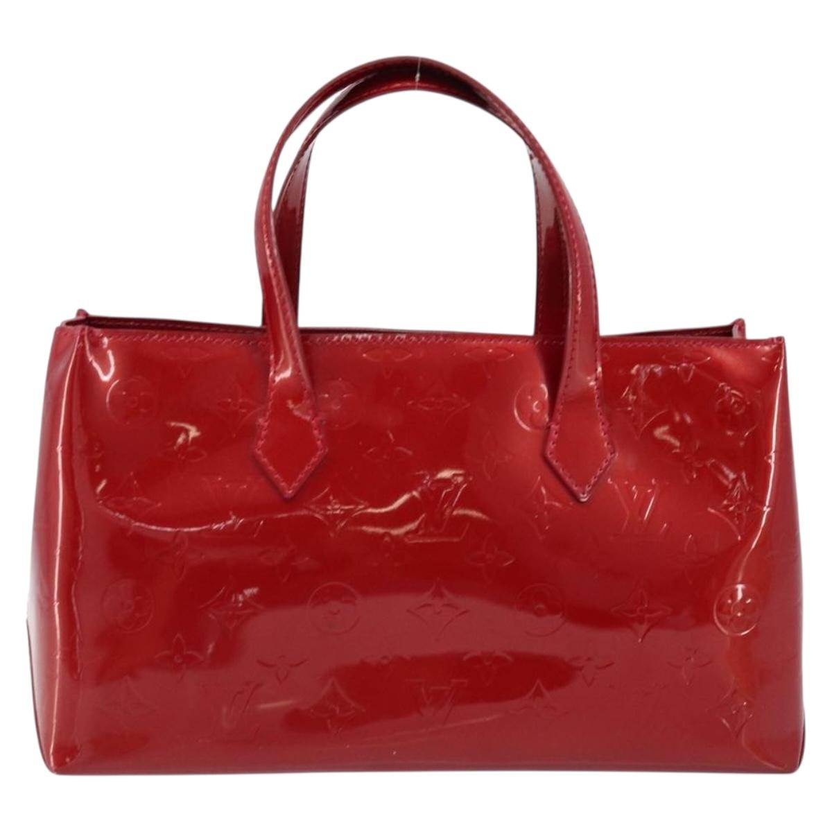LOUIS VUITTON Monogram Vernis Wilshire PM Bag Pomme D'amour M93642 Auth 172118