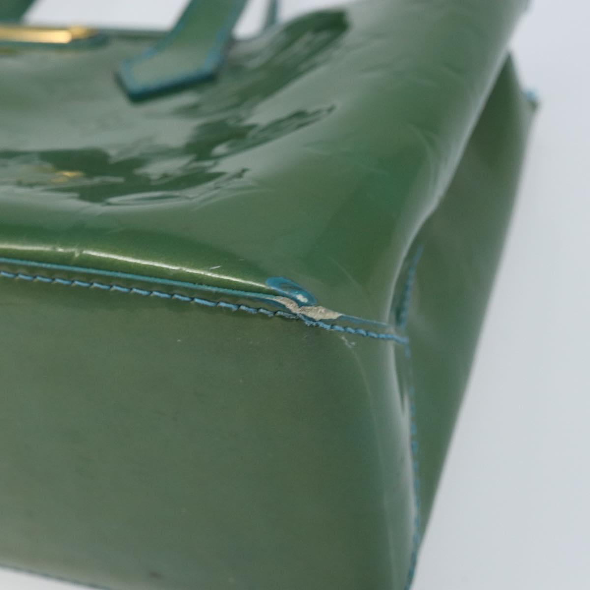 LOUIS VUITTON Vernis Wilshire PM Hand Bag Blue galatic M93646 LV Auth 172120