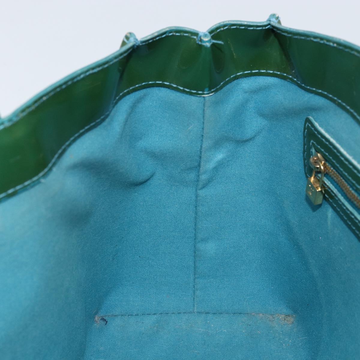 LOUIS VUITTON Vernis Wilshire PM Hand Bag Blue galatic M93646 LV Auth 172120