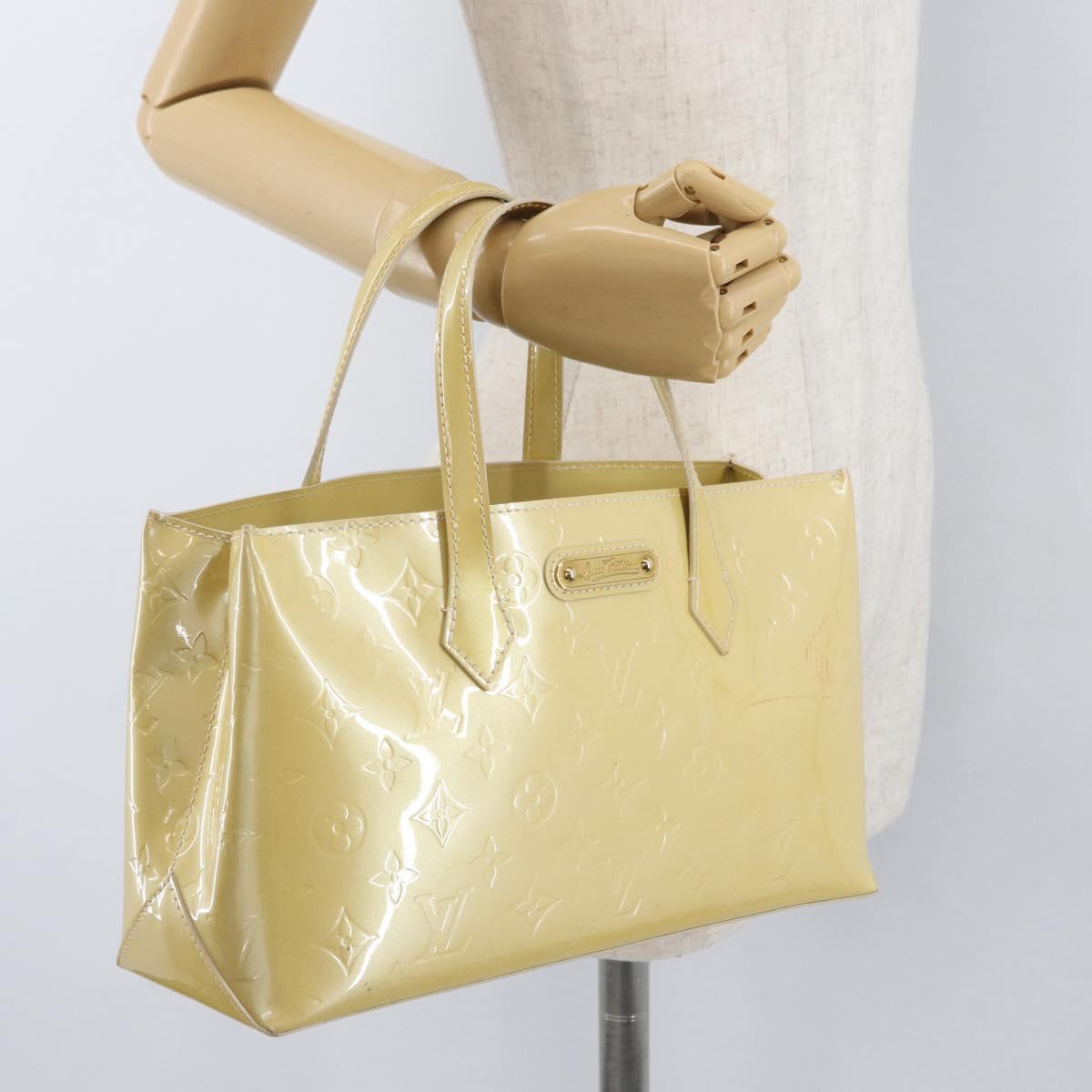 LOUIS VUITTON Monogram Vernis Wilshire PM Bag Rose Florentin M91642 Auth 172121