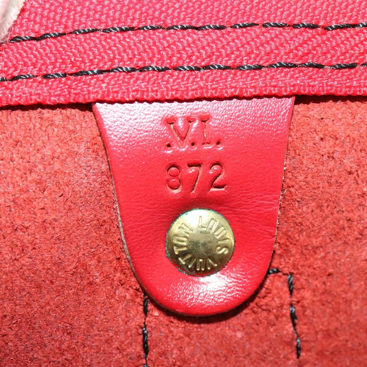 LOUIS VUITTON Epi Keepall 50 Boston Bag Vintage Red M42967 LV Auth 172126A