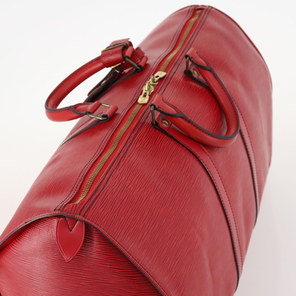 LOUIS VUITTON Epi Keepall 50 Boston Bag Vintage Red M42967 LV Auth 172126A