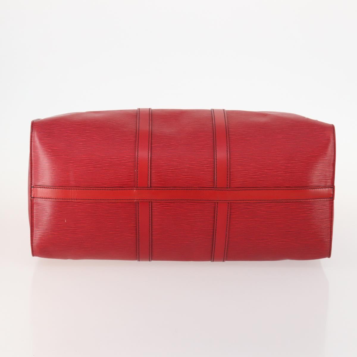 LOUIS VUITTON Epi Keepall 50 Boston Bag Vintage Red M42967 LV Auth 172126A