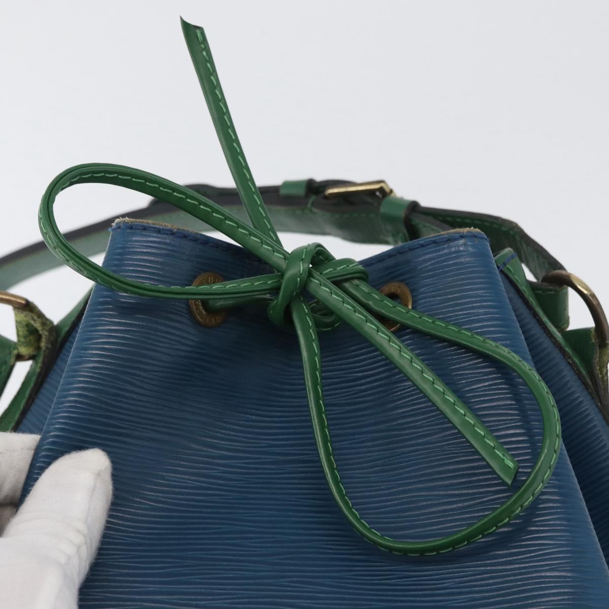 LOUIS VUITTON Epi Noe Shoulder Bag Bicolor Green Blue M44044 LV Auth 172127