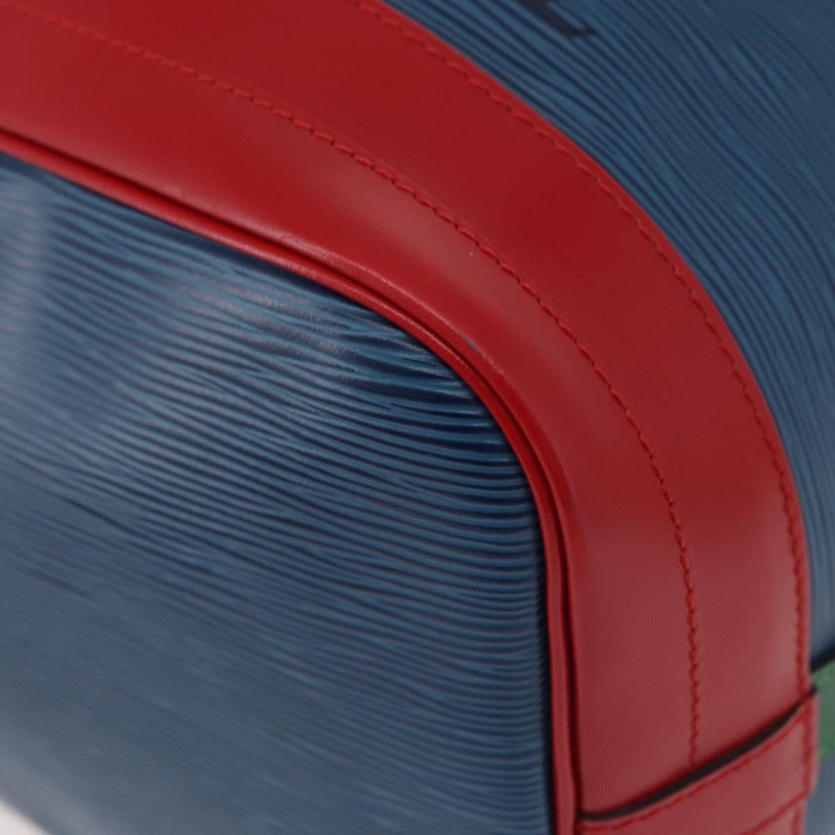 LOUIS VUITTON Epi Noe Shoulder Bag Tricolor Red Blue Green M44084 Auth 172128V