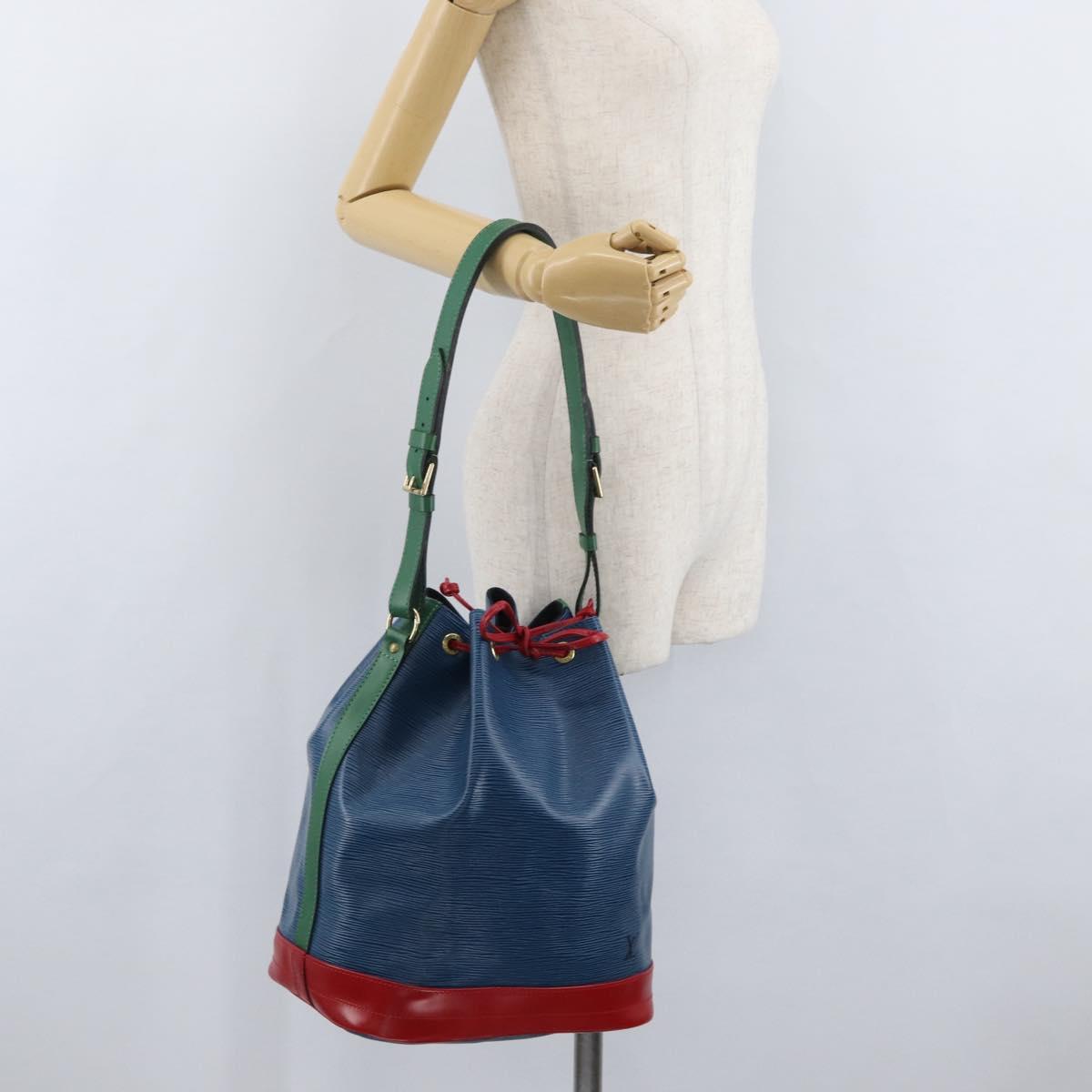 LOUIS VUITTON Epi Noe Shoulder Bag Tricolor Red Blue Green M44084 Auth 172128V