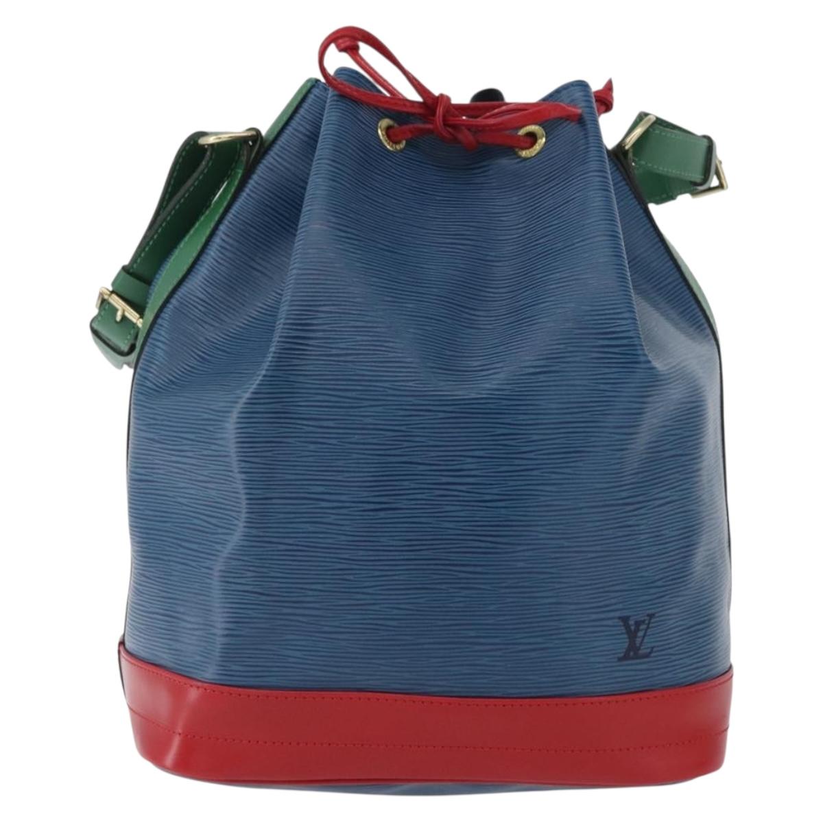 LOUIS VUITTON Epi Noe Shoulder Bag Tricolor Red Blue Green M44084 Auth 172128V