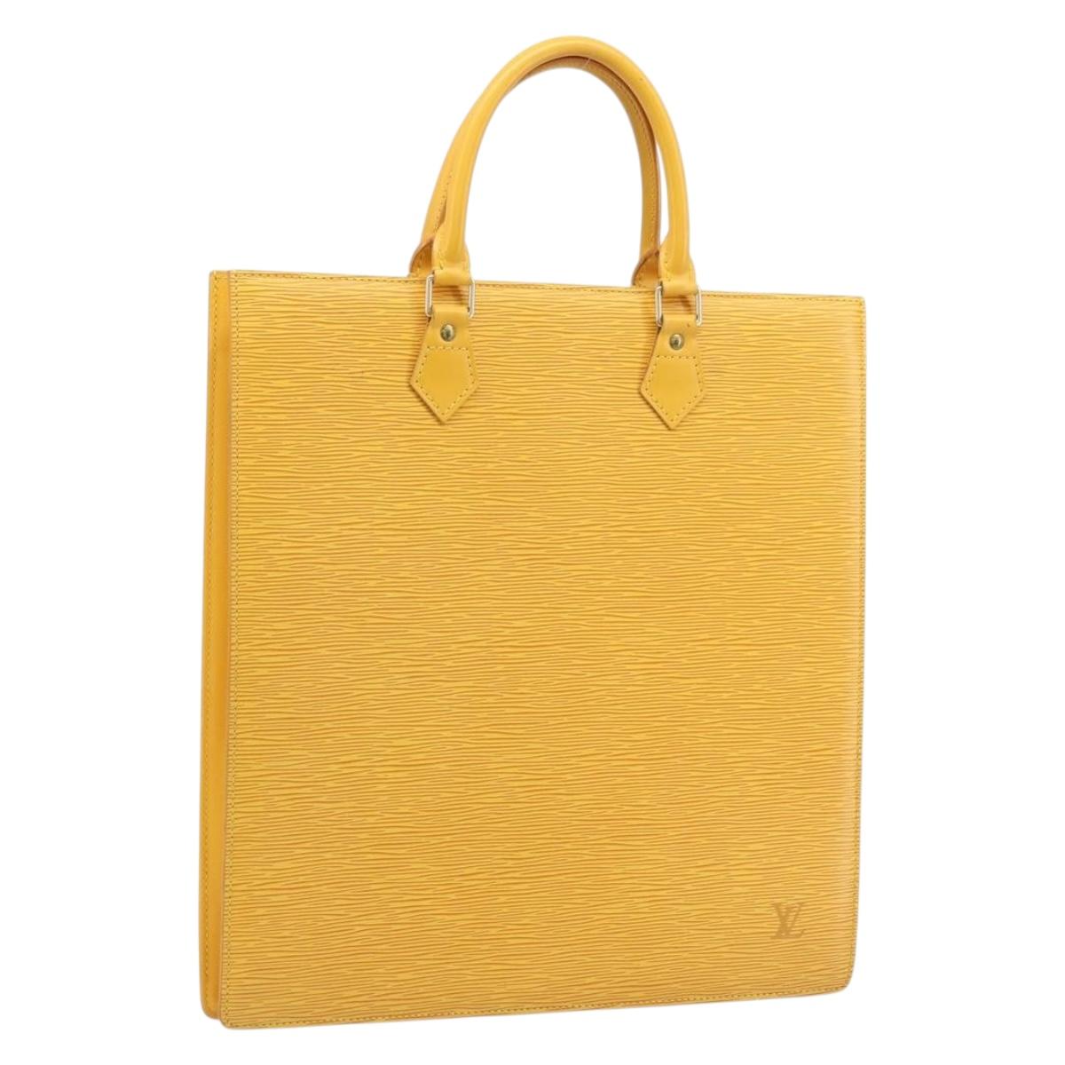 LOUIS VUITTON Epi Sac Plat Hand Bag Yellow M52079 LV Auth 172130