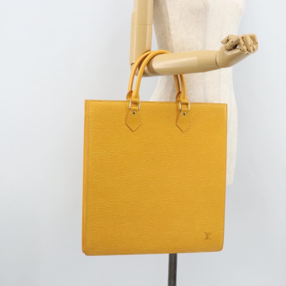 LOUIS VUITTON Epi Sac Plat Hand Bag Yellow M52079 LV Auth 172130