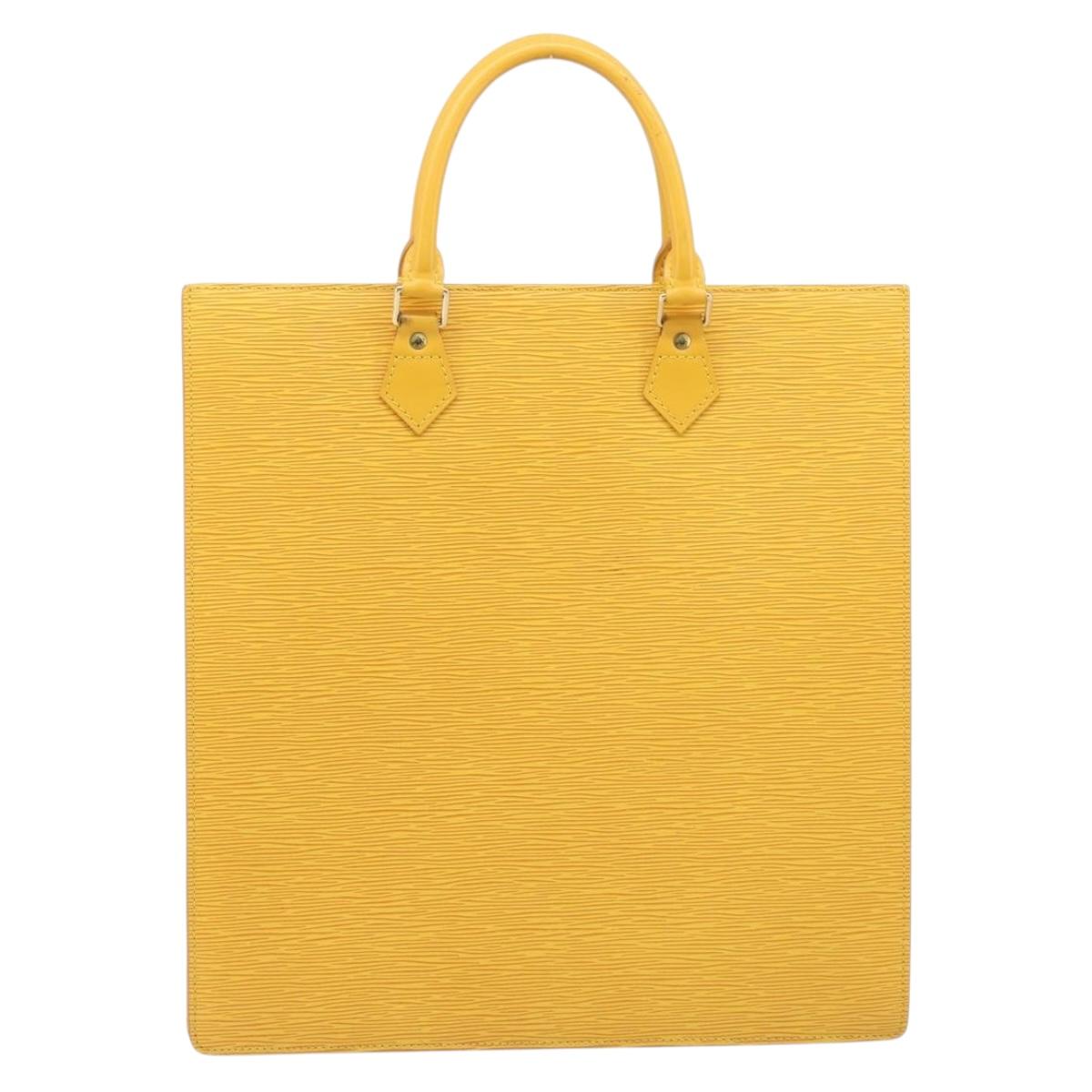 LOUIS VUITTON Epi Sac Plat Hand Bag Yellow M52079 LV Auth 172130