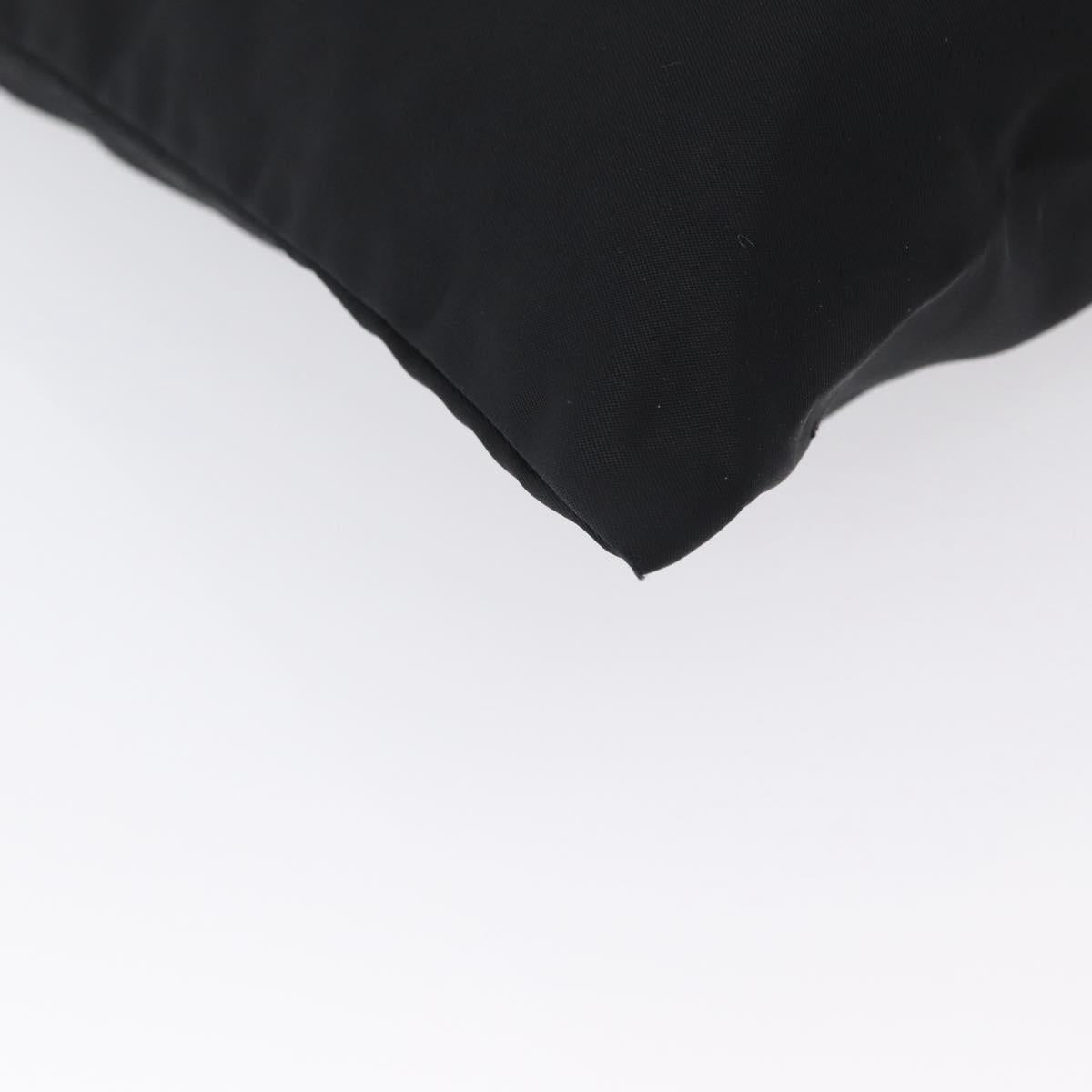 PRADA Shoulder Bag Nylon Silver Black Auth 172164A