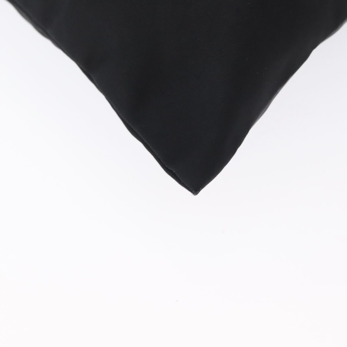 PRADA Shoulder Bag Nylon Silver Black Auth 172164A