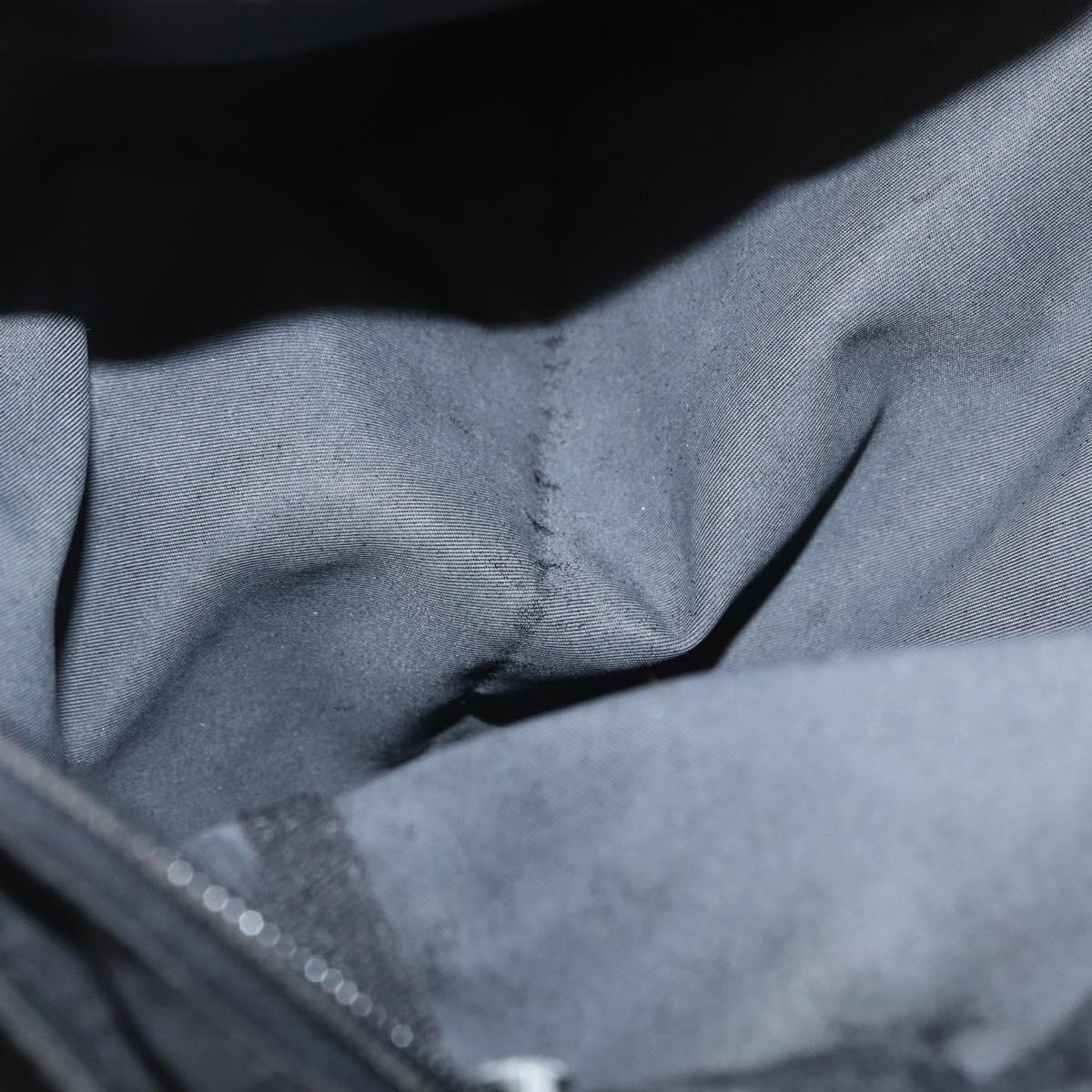 PRADA Shoulder Bag Nylon Silver Black Auth 172164A