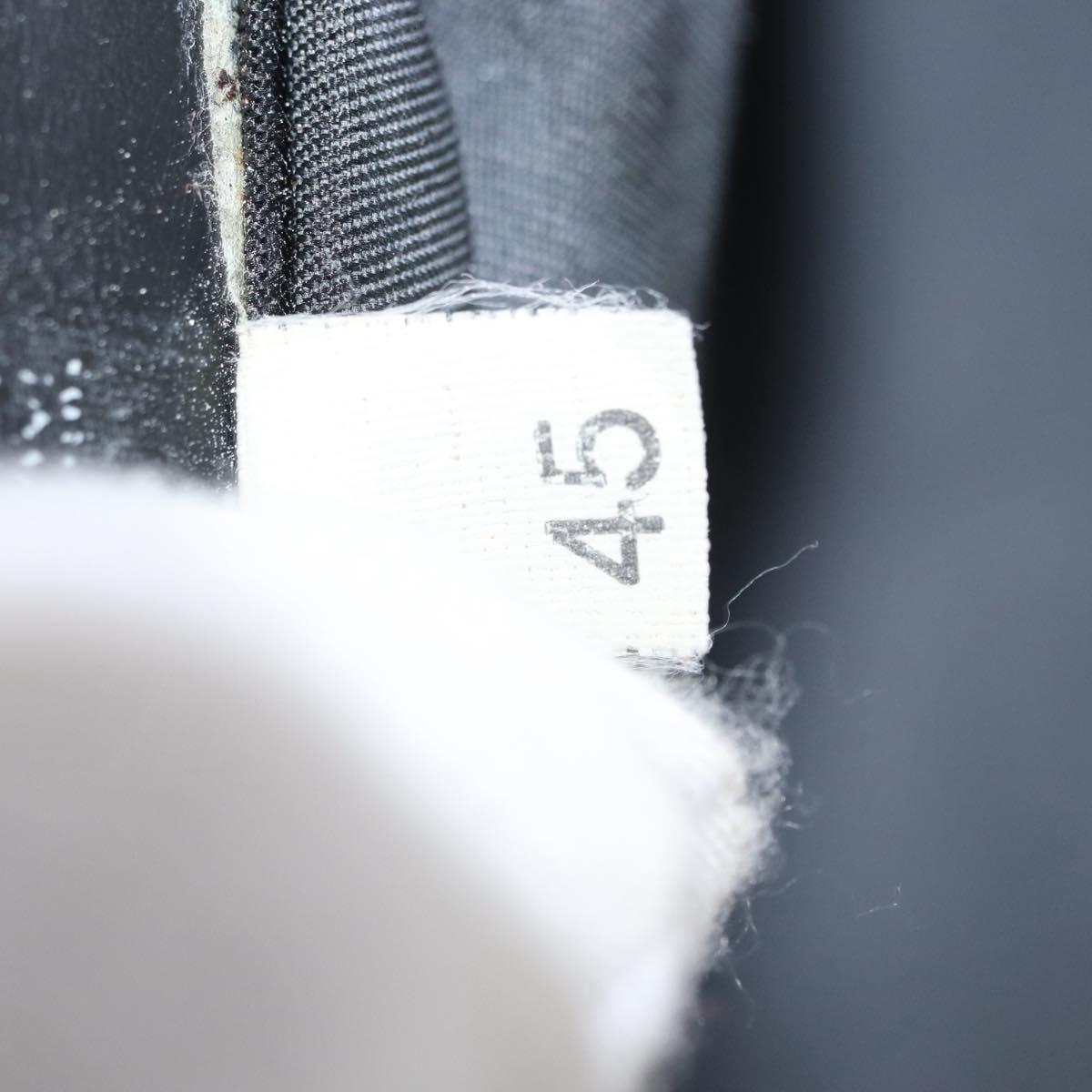 PRADA Shoulder Bag Nylon Silver Black Auth 172164A