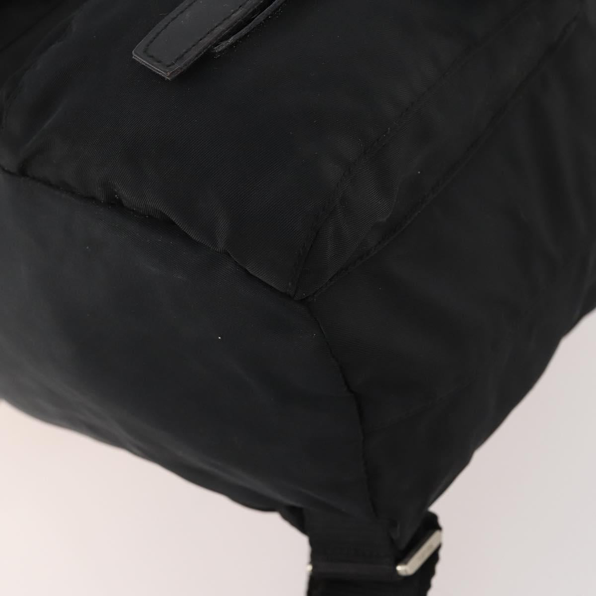 PRADA Backpack Nylon Silver Black Auth 172169