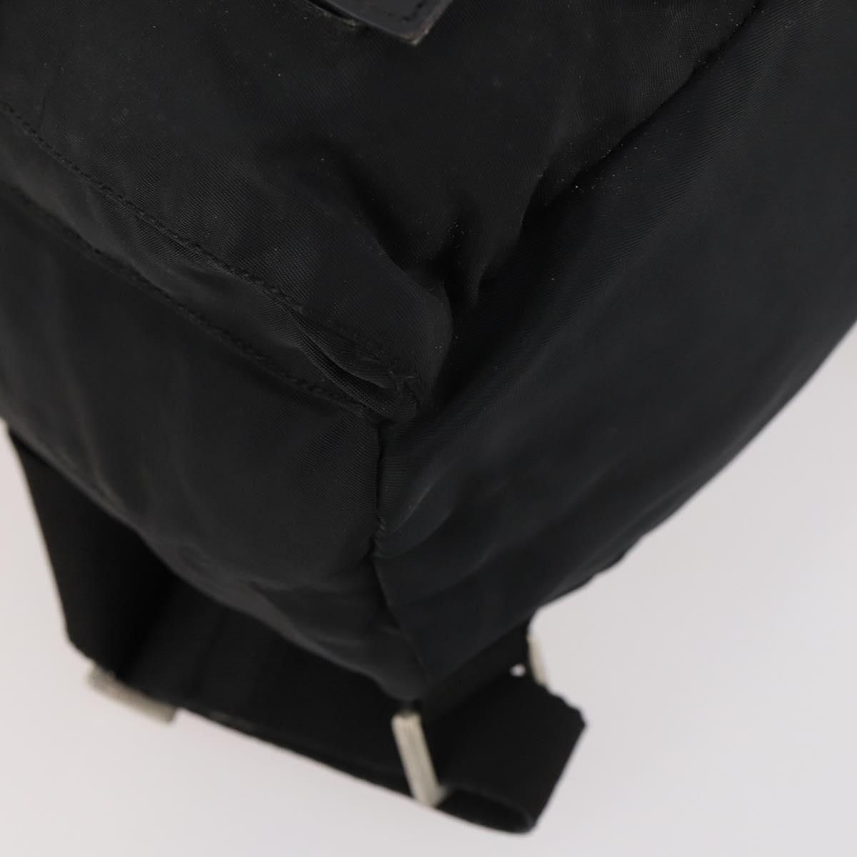 PRADA Backpack Nylon Silver Black Auth 172169