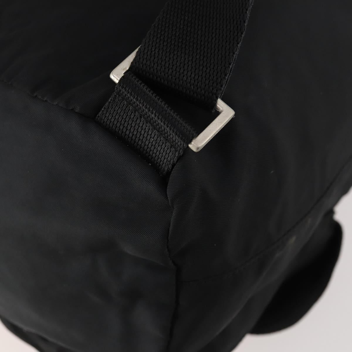 PRADA Backpack Nylon Silver Black Auth 172169