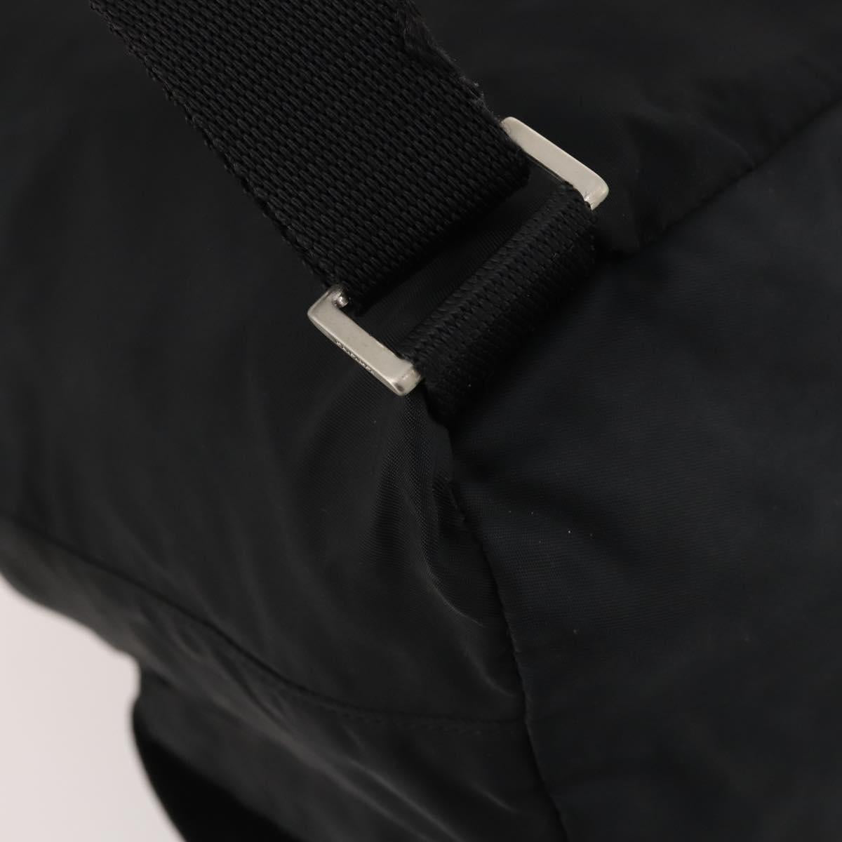 PRADA Backpack Nylon Silver Black Auth 172169