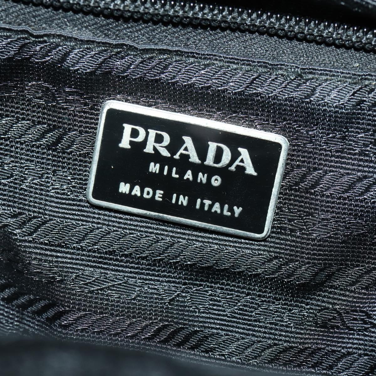 PRADA Backpack Nylon Silver Black Auth 172169