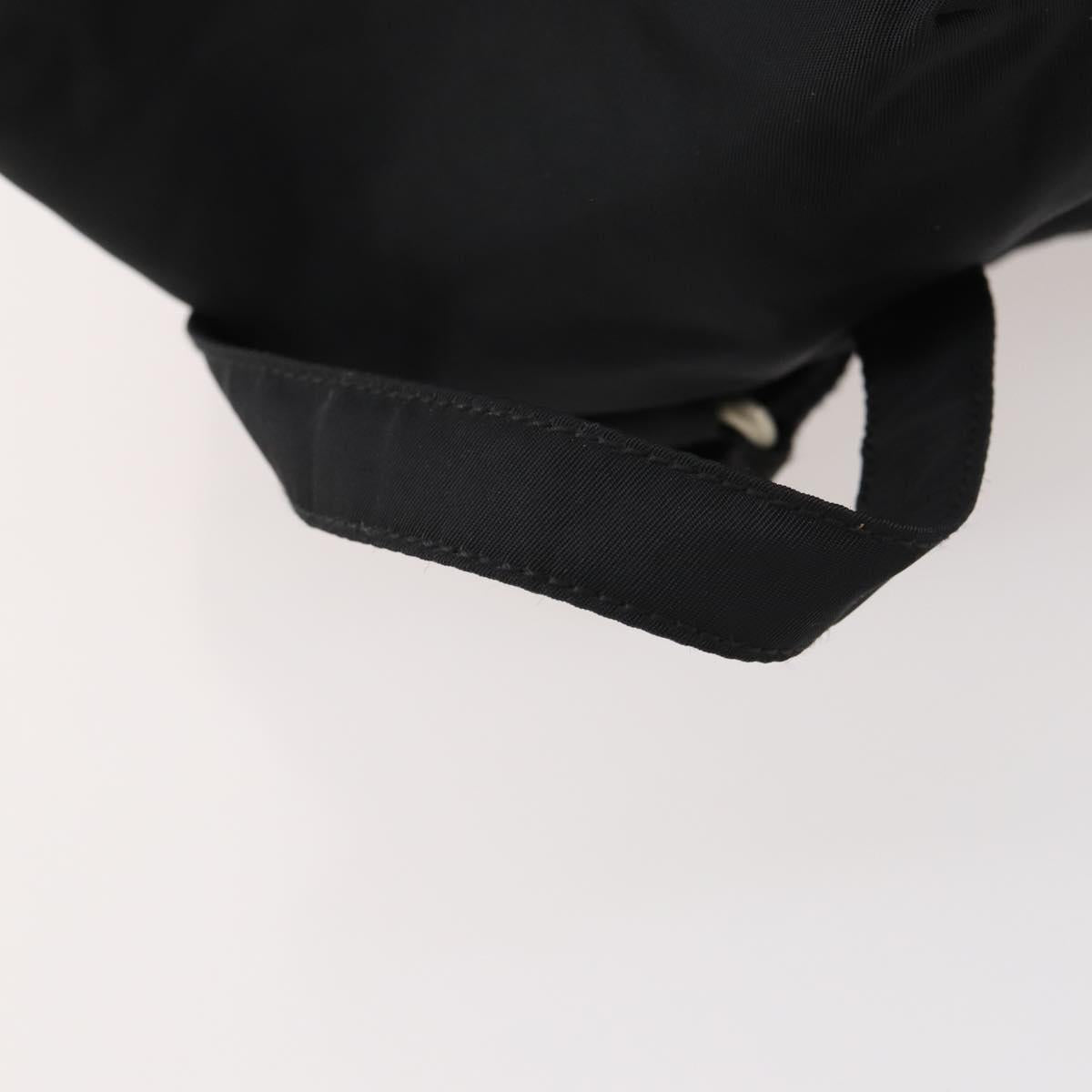 PRADA Backpack Nylon Silver Black Auth 172169